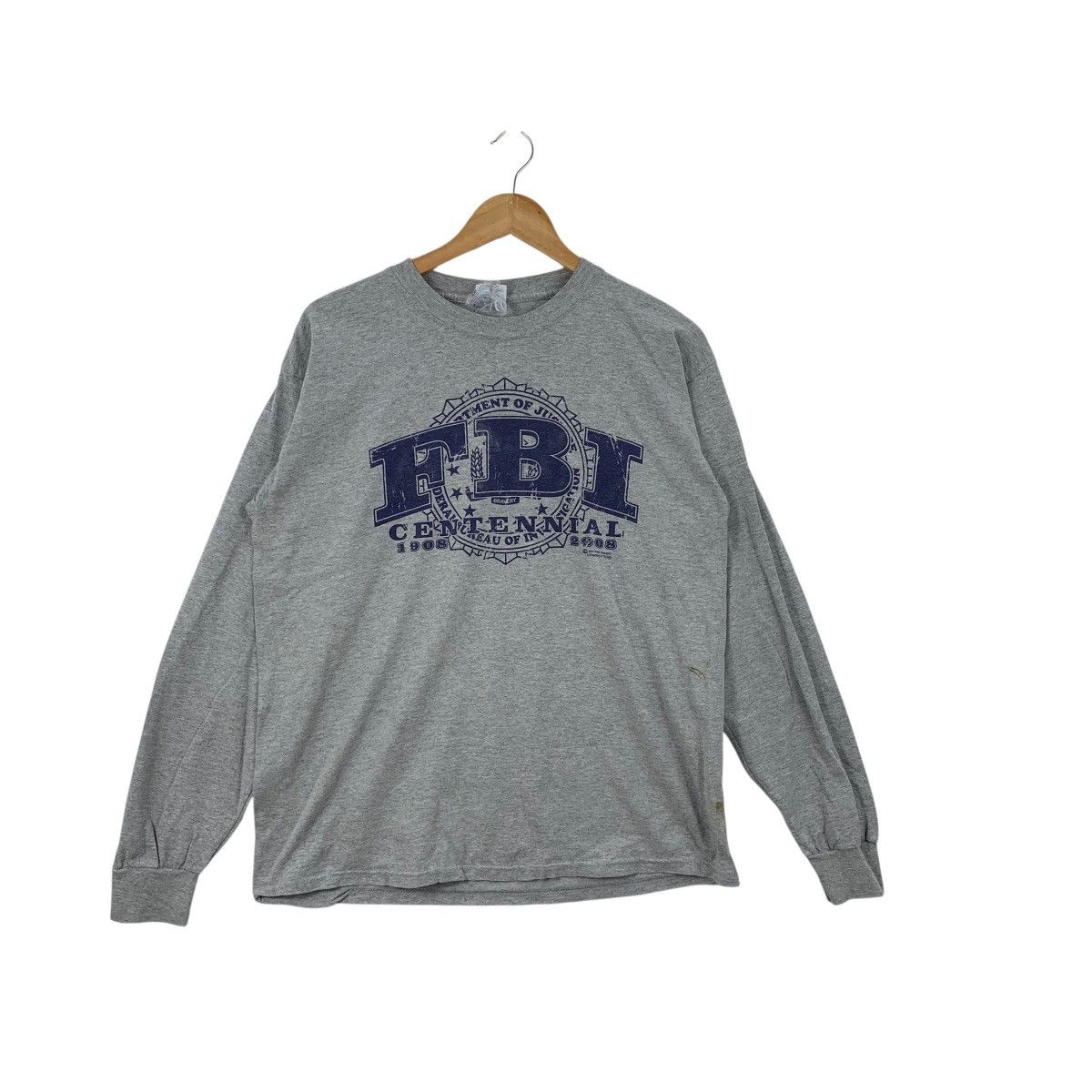 Vintage Vintage FBI Centennial Department Of Justice Distressed Size US M / EU 48-50 / 2 - 1 Thumbnail