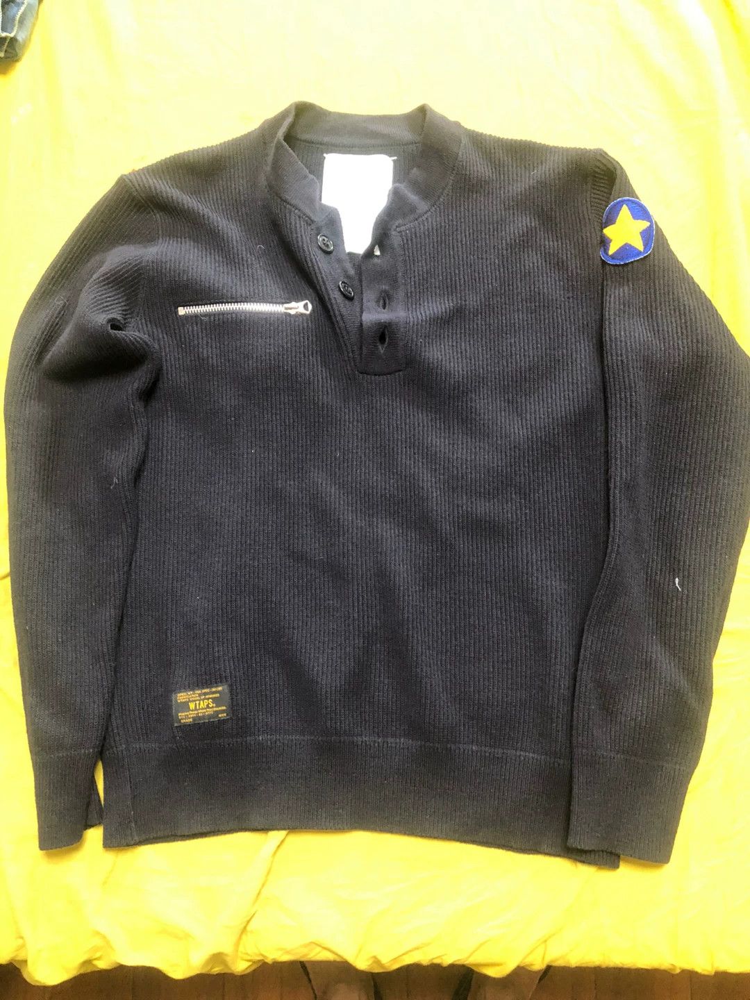 Vintage WTAPS Omega Knit Sweater Navy M Size US M / EU 48-50 / 2 - 1 Thumbnail