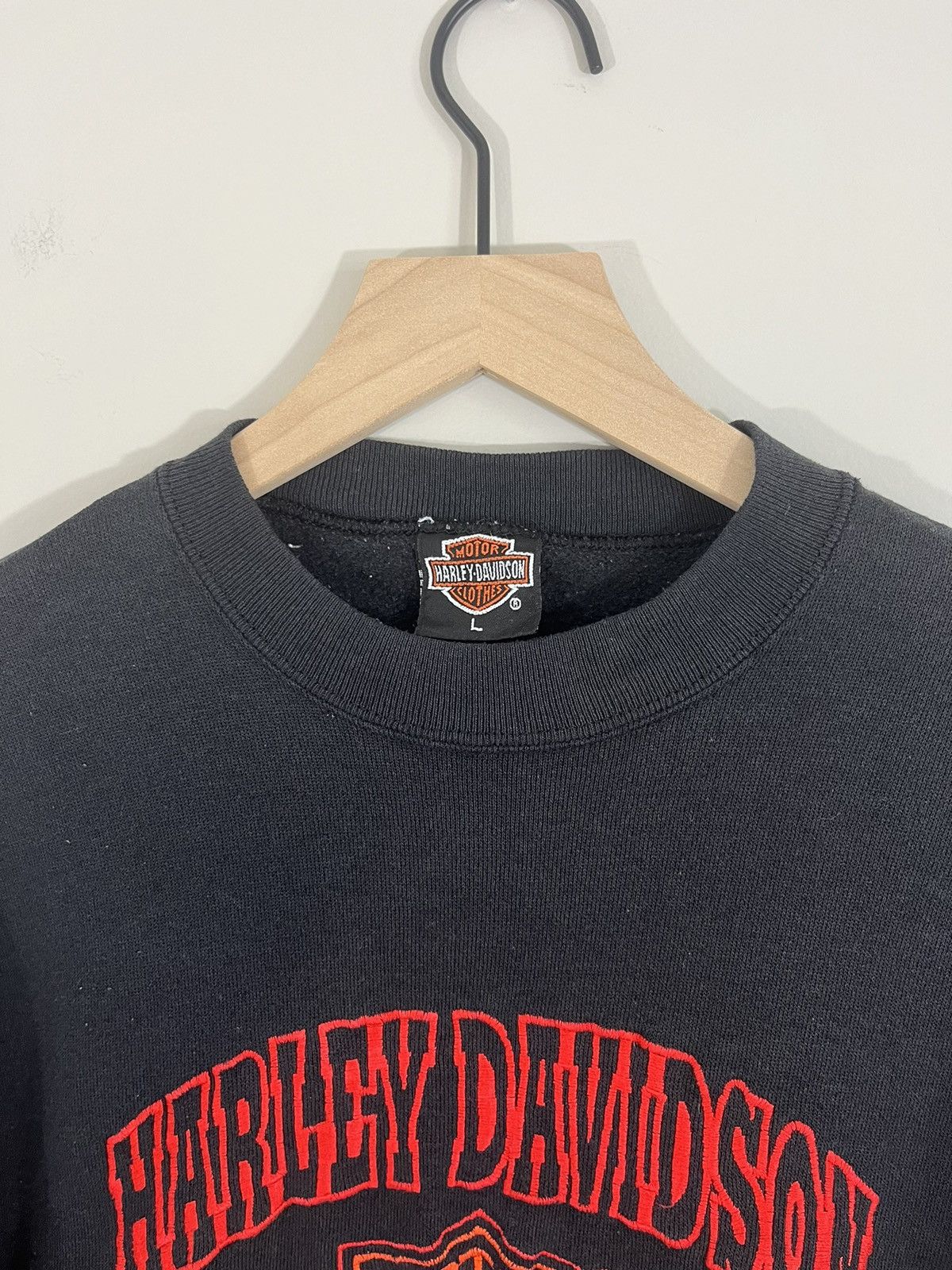 Vintage Distressed Harley Davidson Faded 90s Crewneck Size US L / EU 52-54 / 3 - 3 Thumbnail
