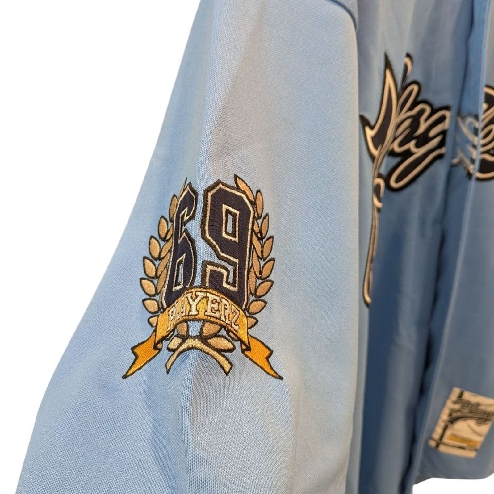 Other Vintage Playerz 69 Resurrection 99 Jersey XL Powder Blue Y2K Size US XL / EU 56 / 4 - 5 Thumbnail