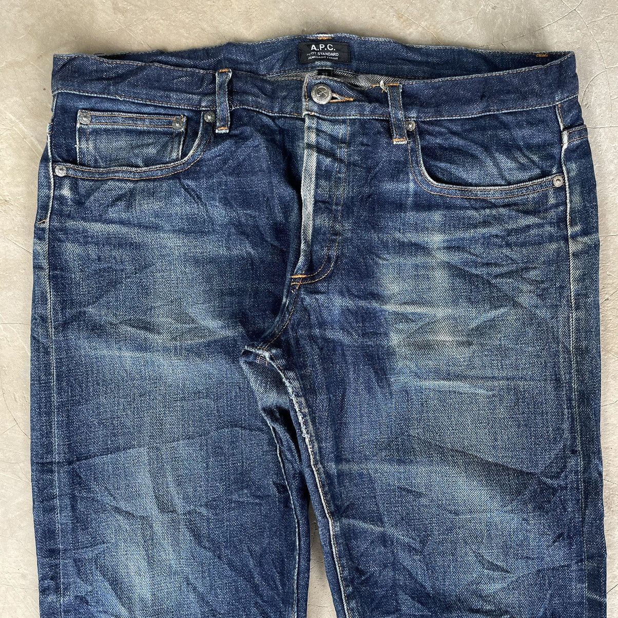 A.P.C. A.P.C. Selvedge Japan Raw Denim Indigo Distressed Jeans APC Size US 36 / EU 52 - 6 Thumbnail