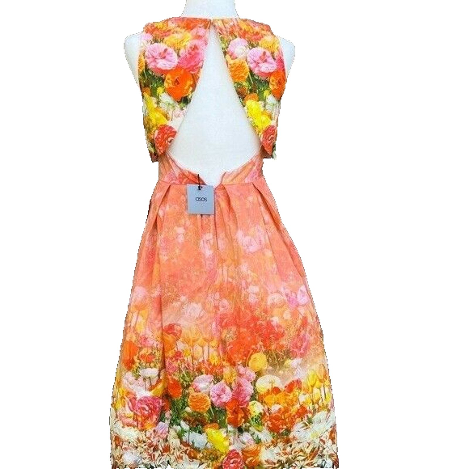 Asos Asos cotton women dress Multicolor MIDI size 4 A000261 Size S / US 4 / IT 40 - 9 Thumbnail