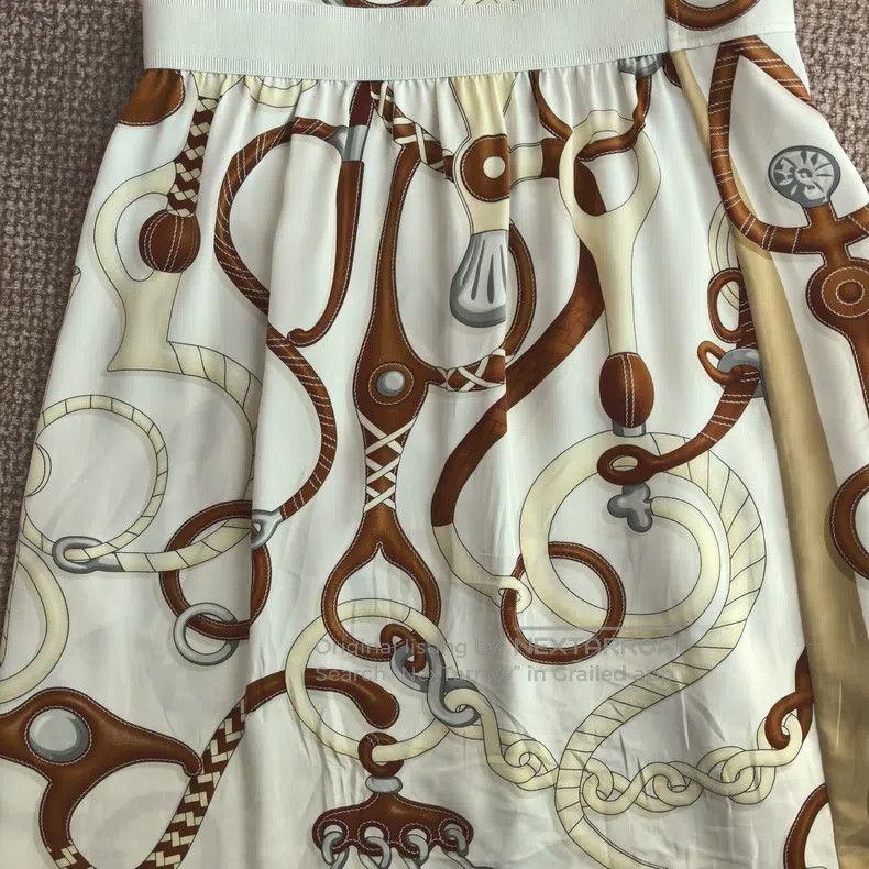 Hermes Hermes Silk Skirt Size 25" / US 0 / IT 36 - 2 Thumbnail