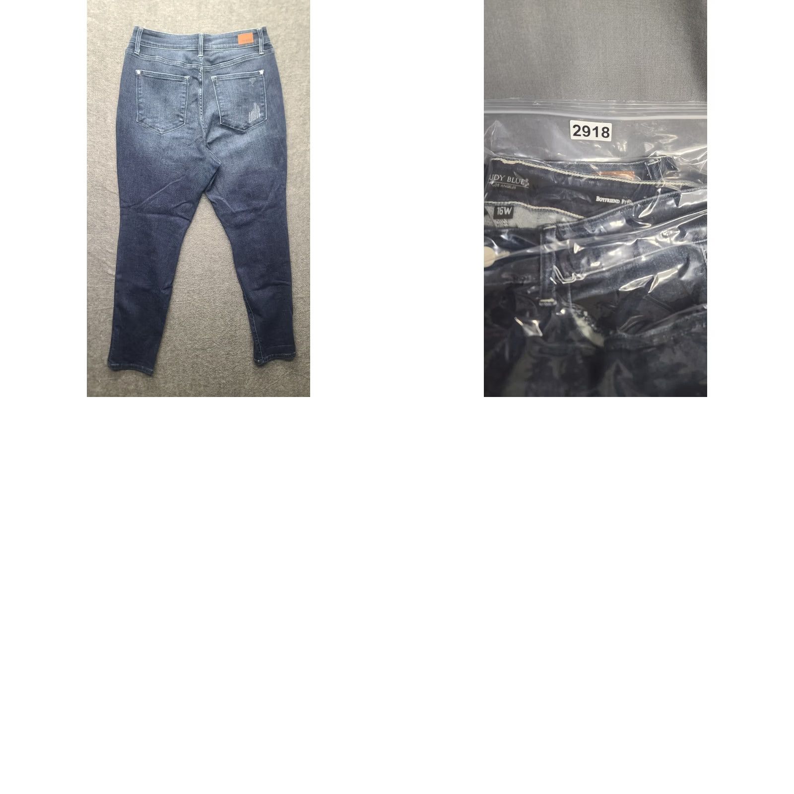 Vintage Judy Blue Jeans Womens 16WX32 Boyfriend Fit Ankle High Rise Stretch Denim Blue Pocket Zipper Button 32 In Inseam 16W Plus Womens Jeans Size 38" / US 16 / IT 52 - 9 Thumbnail