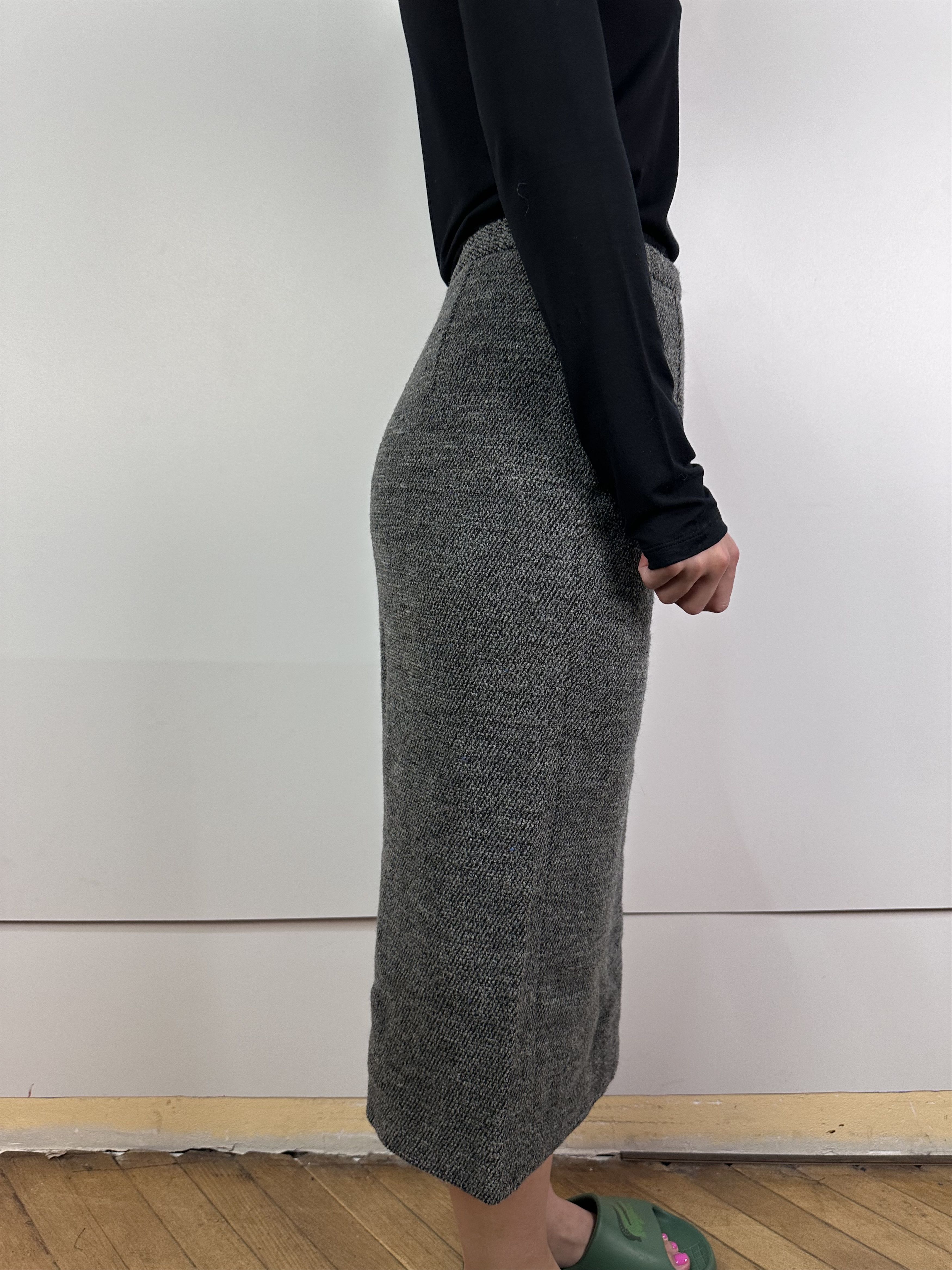 Dolce & Gabbana × Vintage Dolce & Gabbana Women Gray Wool Skirt 44 Size 30" / US 8 / IT 44 - 4 Thumbnail