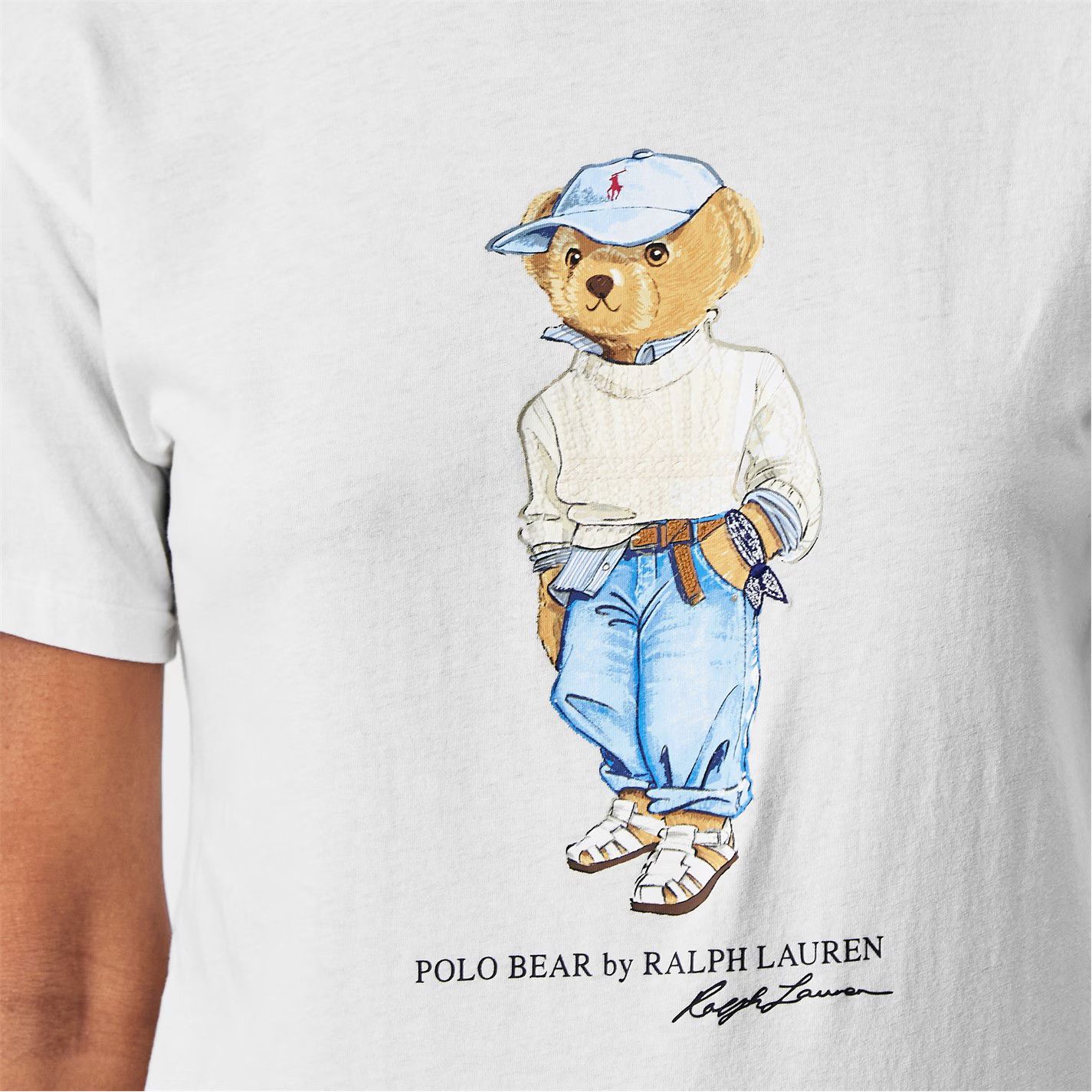 Polo Ralph Lauren o1g2r1mq1025 Bear T-Shirt in White Size XS / US 0-2 / IT 36-38 - 5 Thumbnail