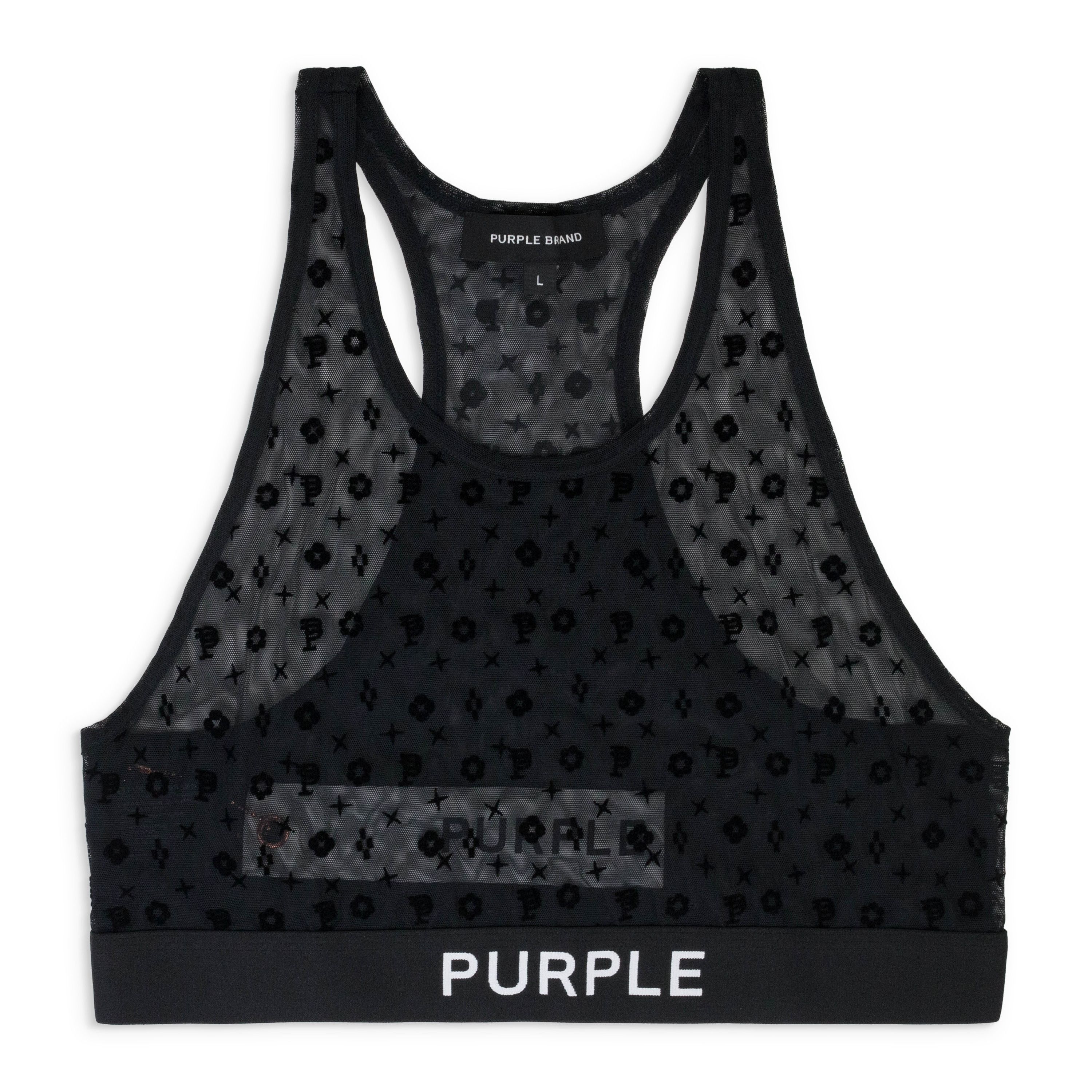 Purple Brand Purple Brand MESH RACER BLACK BRALETTE Size M Size M / US 6-8 / IT 42-44 - 1 Thumbnail