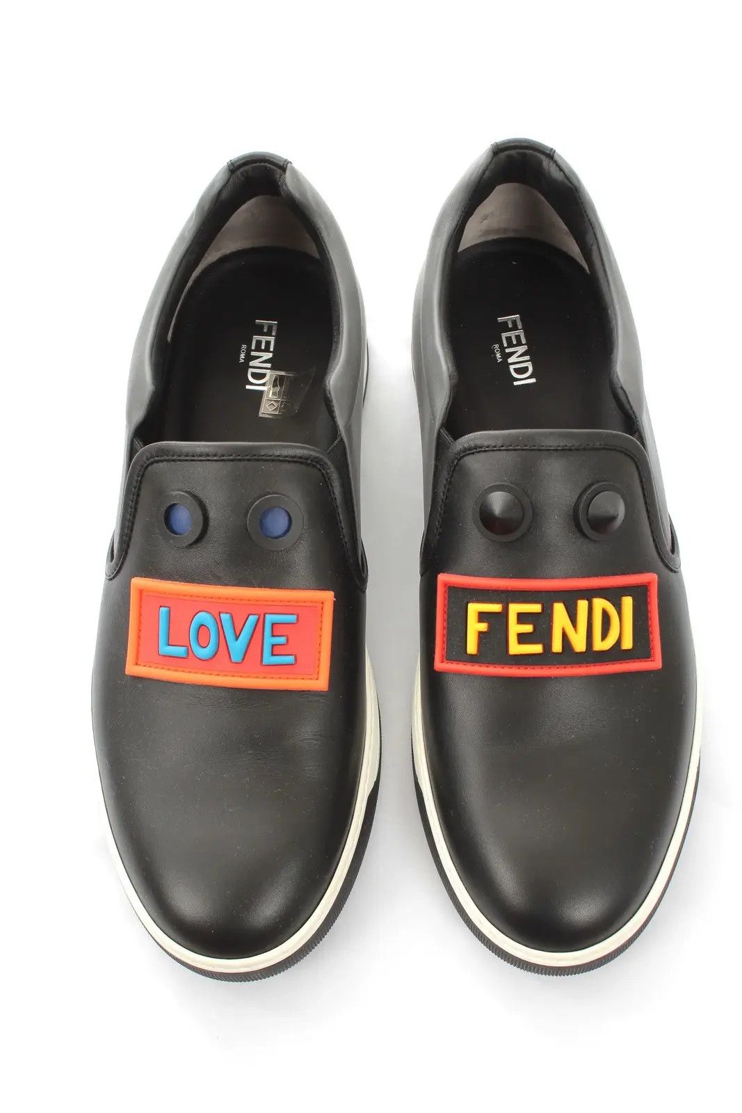 Fendi Fendi "Love Fendi" Leather Slip-On Sneakers Size US 10 / EU 43 - 1 Thumbnail