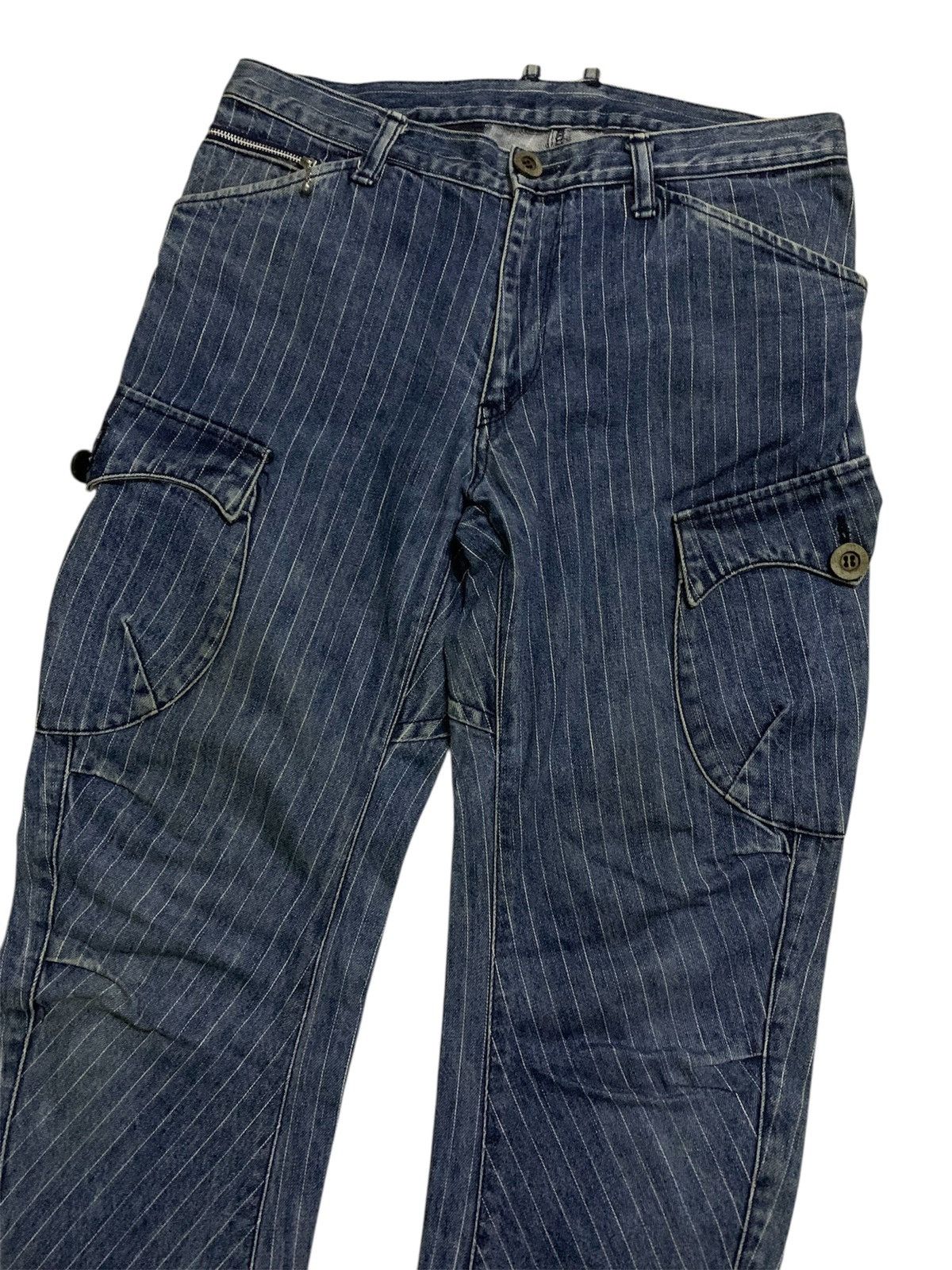 Kapital 🔥Japanese Nano Universe Indigo Stripe Cargo Size US 32 / EU 48 - 2 Thumbnail
