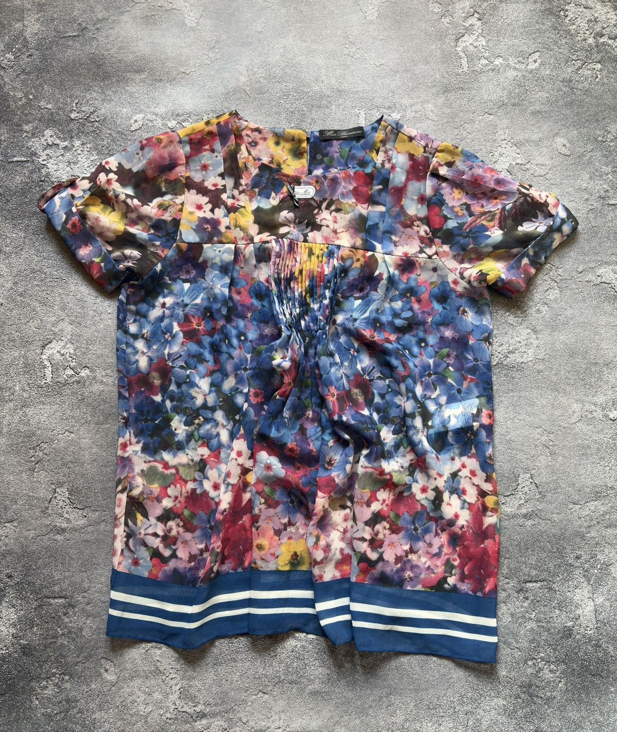 Blumarine Miss Blumarine Jeans Flowers Printed Luxury Woman’s Blouse Size L / US 10 / IT 46 - 1 Thumbnail