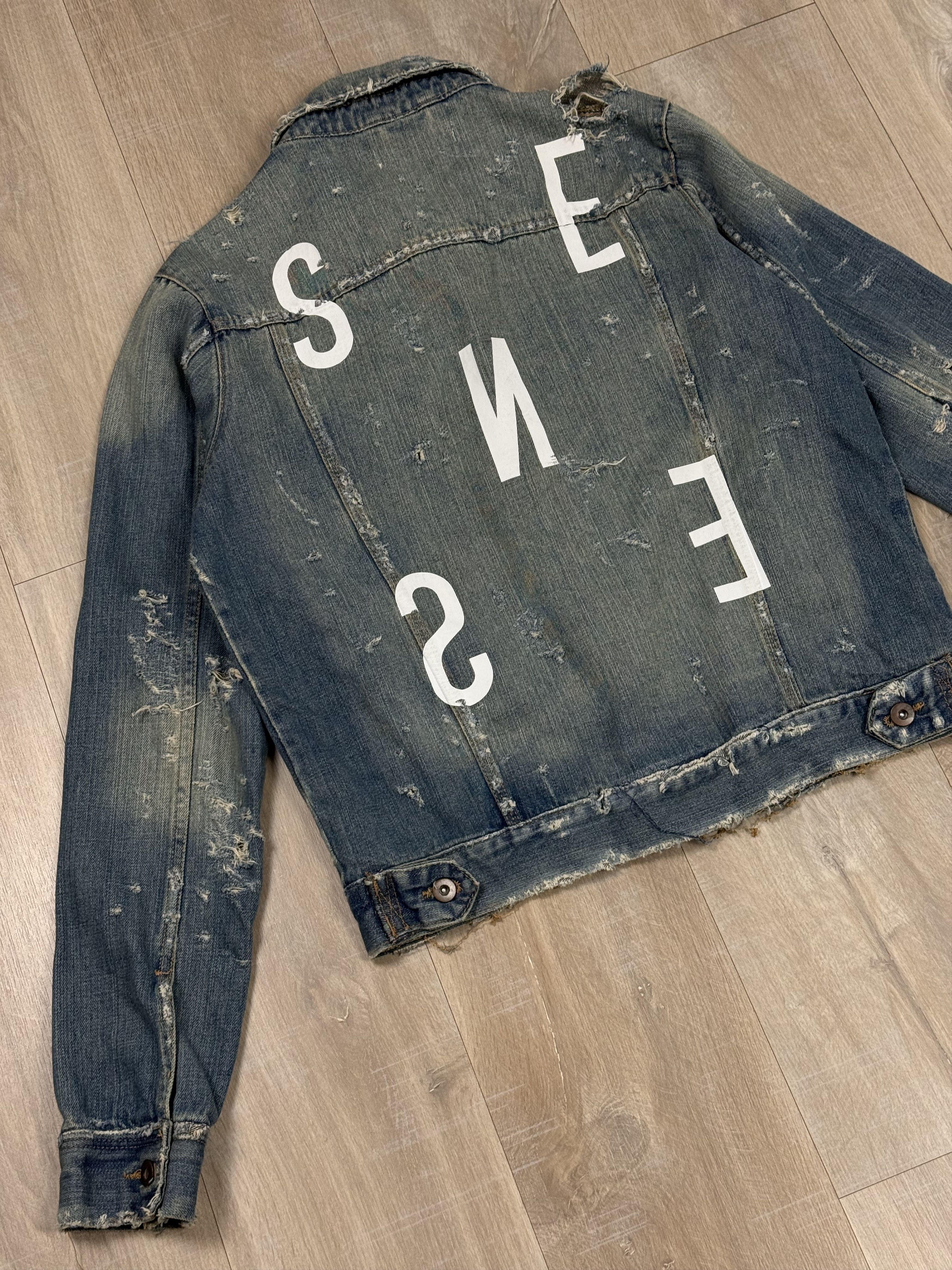 Vintage Sense of Things Avant Garde Denim Jacket Size US L / EU 52-54 / 3 - 3 Thumbnail