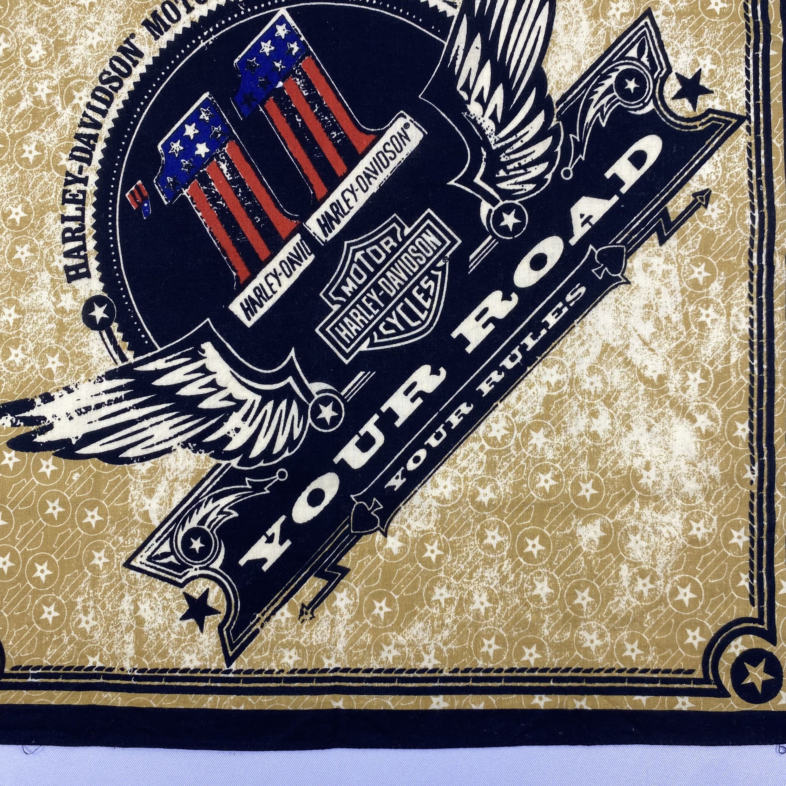 Harley Davidson × Vintage Vintage Harley Davidson Handkerchief Neckerchief H203Q Size ONE SIZE - 3 Thumbnail