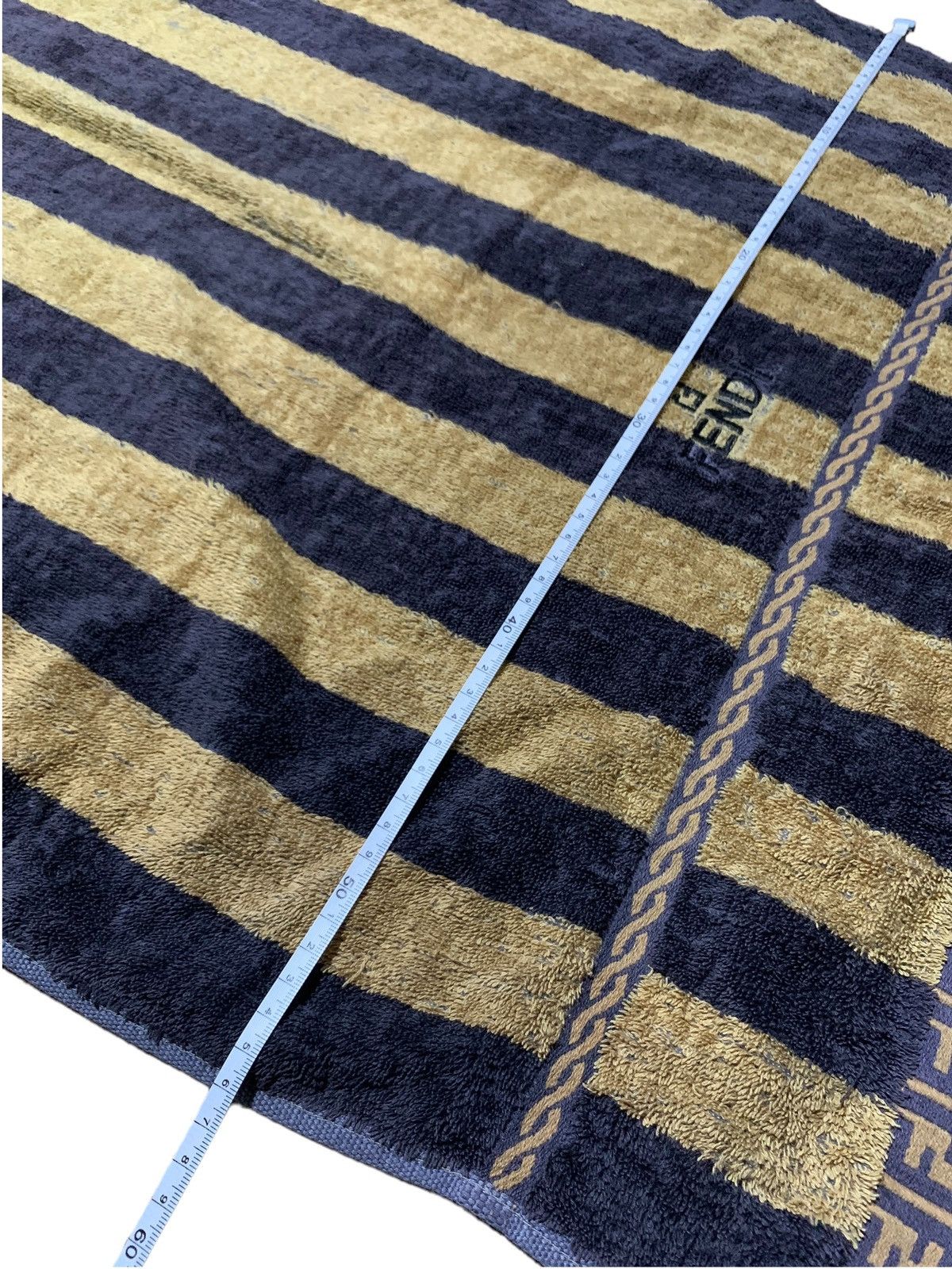 Fendi monogram striped towel