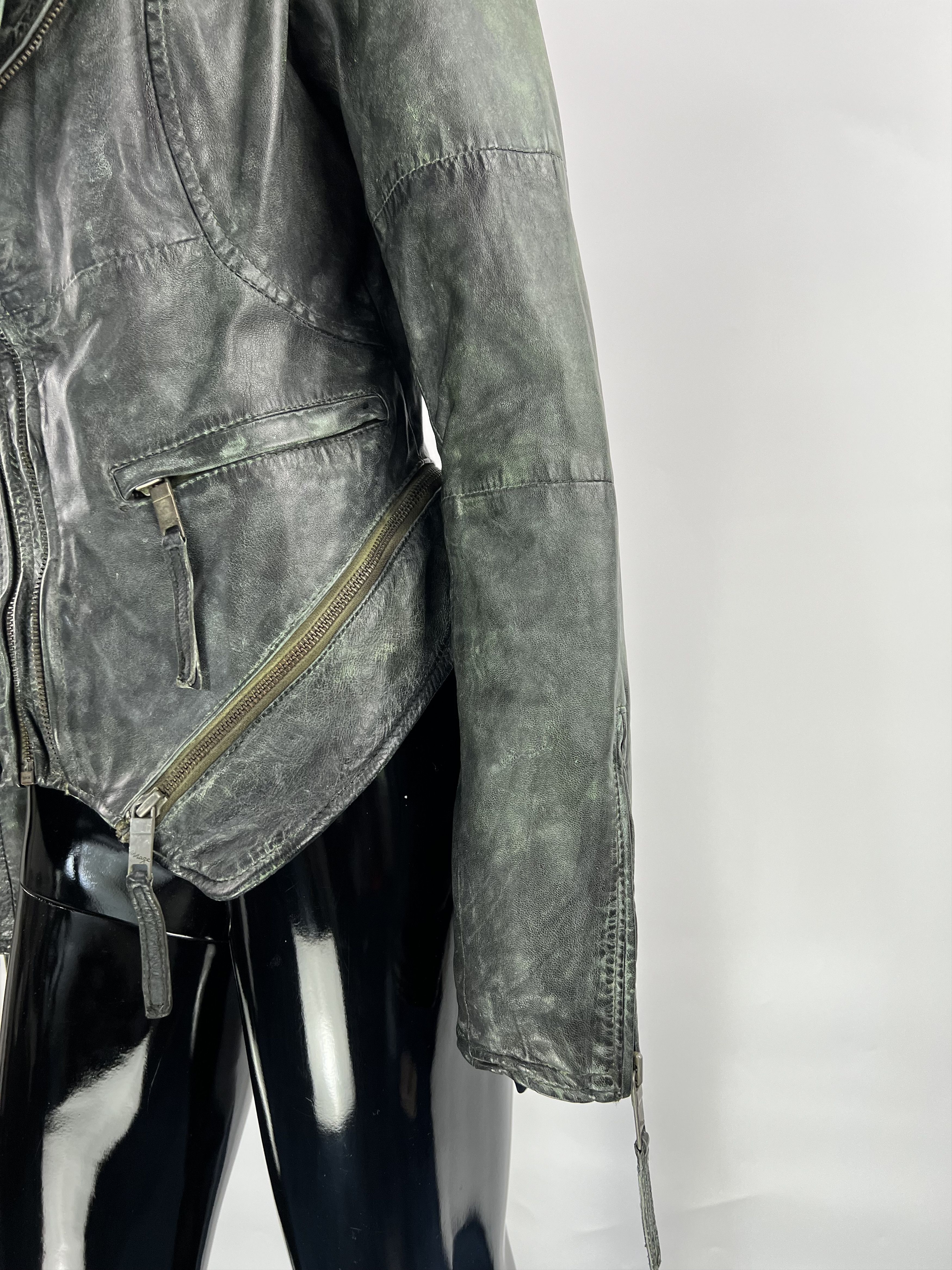 Designer Maze Women's Leather Biker Jacket Size L Size L / US 10 / IT 46 - 7 Thumbnail