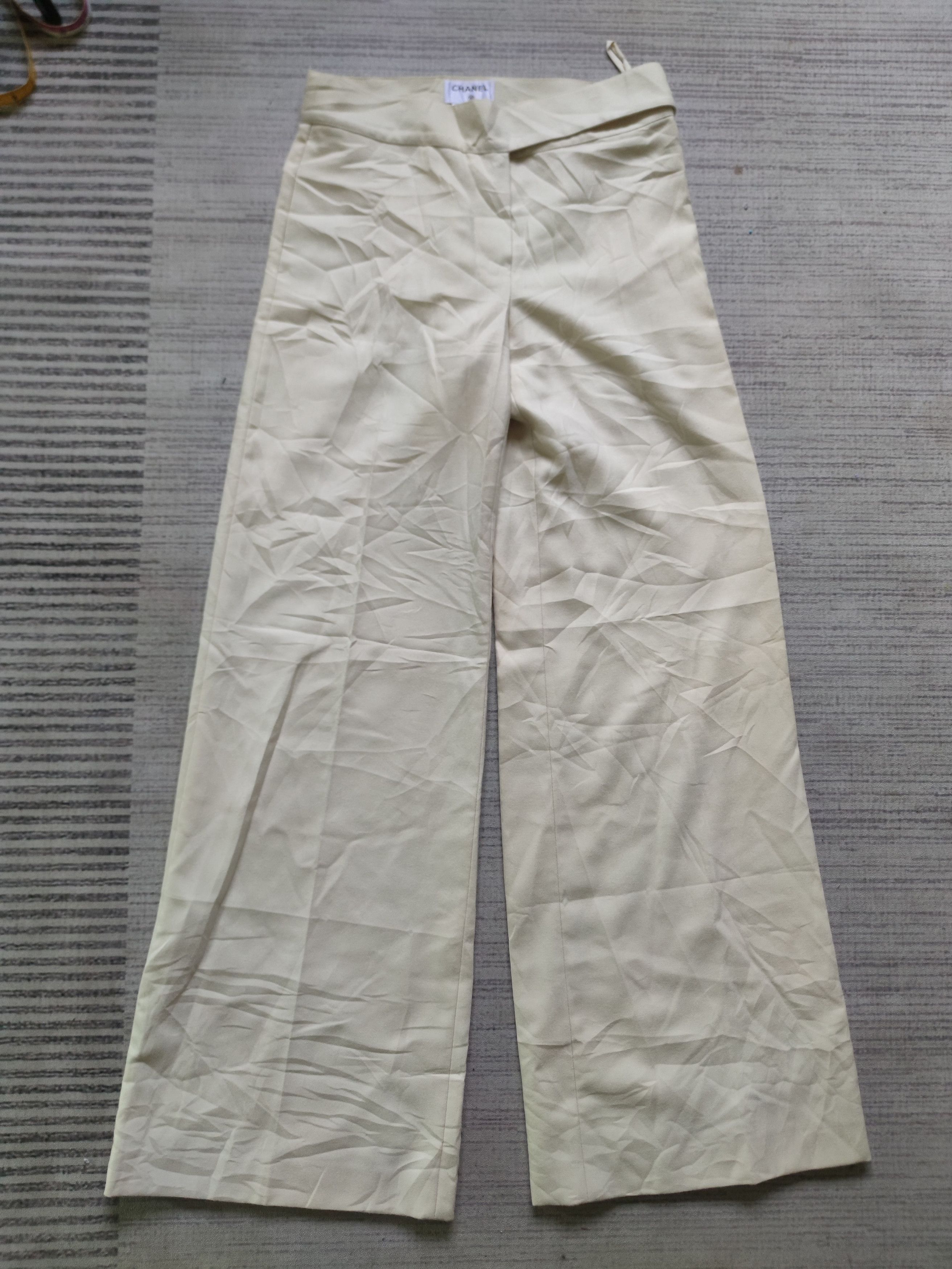 Chanel Authentic Chanel Wide Leg Wool Pant Made in Italy Size 30" / US 8 / IT 44 - 1 Thumbnail