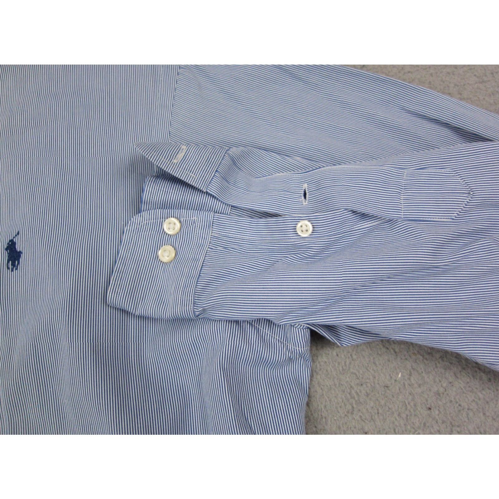 Ralph Lauren Ralph Lauren Shirt Adult 16 XL Blue Pony Striped Button-Down Mens Size US L / EU 52-54 / 3 - 7 Thumbnail