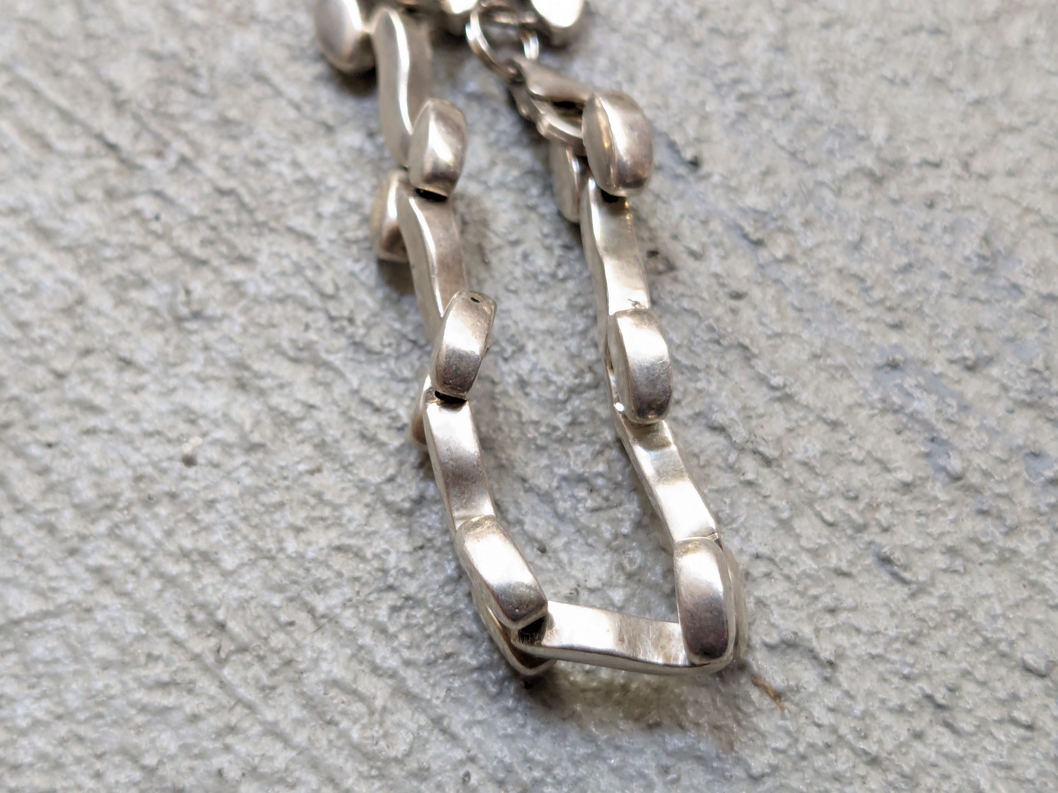 Other Vintage Sterling Silver Bracelet Link Chain 8" Biker Punk Size ONE SIZE - 10 Thumbnail