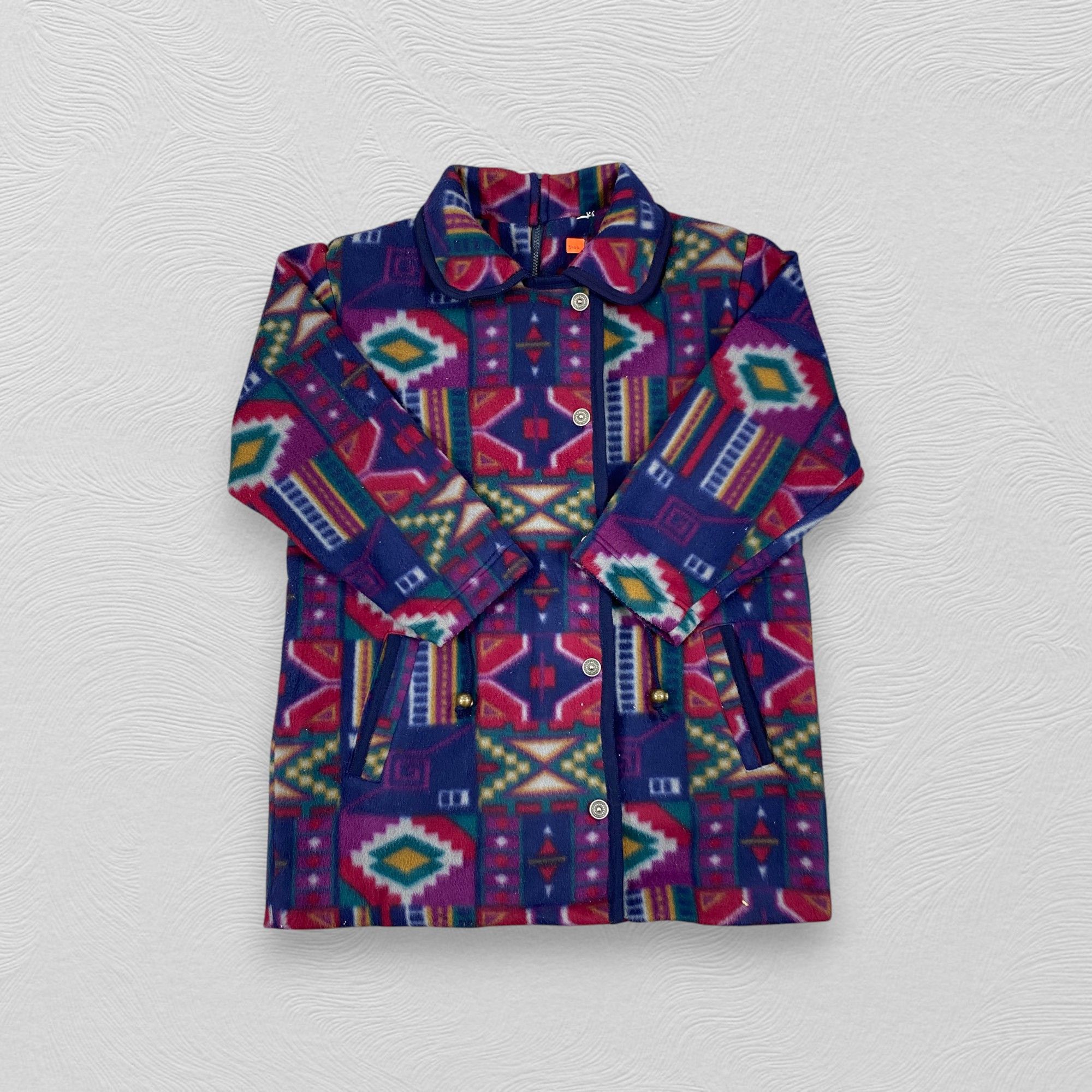If Six Was Nine Vintage Navajo Art Bandana Fleece Jacket- J403 Size US L / EU 52-54 / 3 - 4 Thumbnail