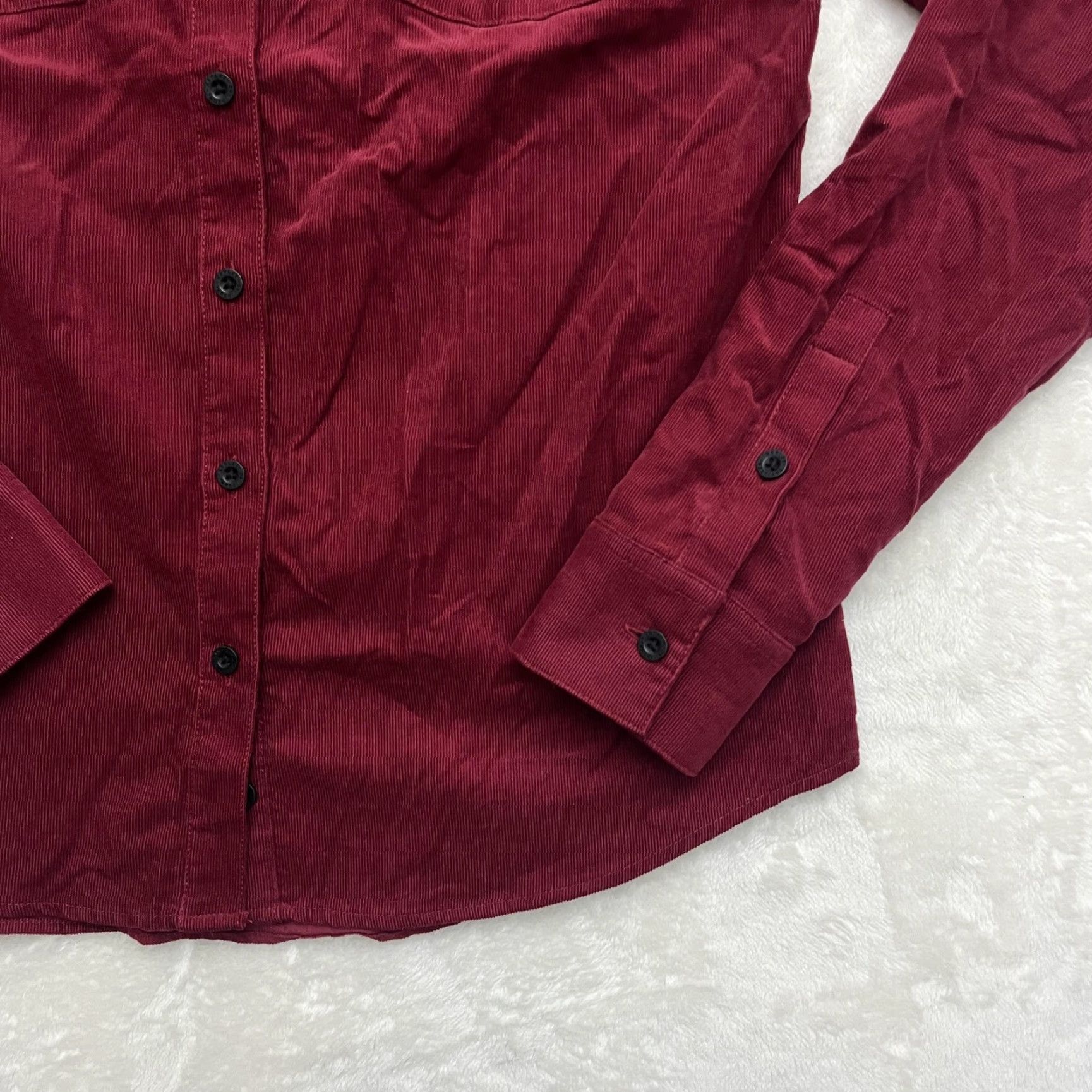 Harley Davidson Harley-Davidson Shirt Womens Small Red Corduroy Button Up Western Embroidered Size S / US 4 / IT 40 - 5 Thumbnail