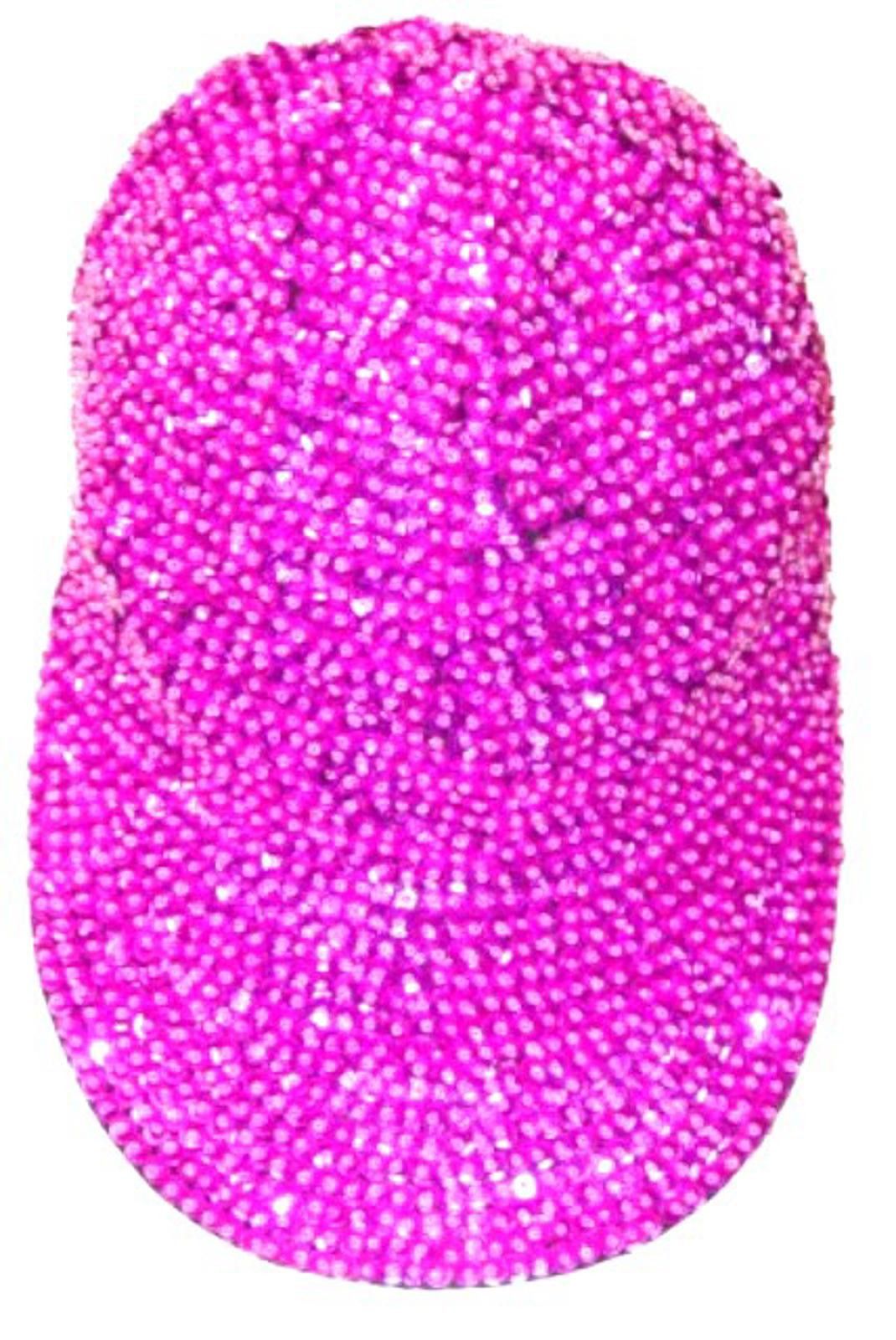 Designer Sequin Baseball Cap Hot Pink Fushia Size ONE SIZE - 1 Preview