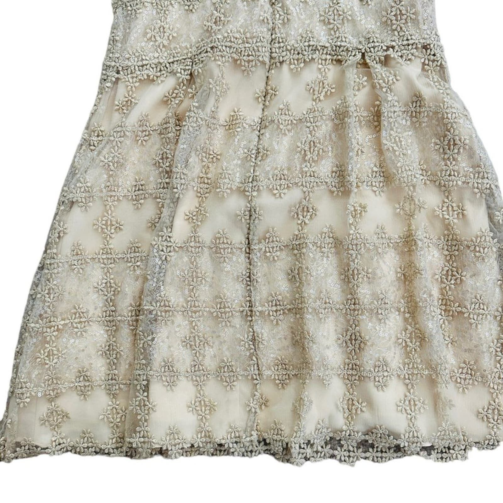 kay unger gold lace dress Kay Unger 