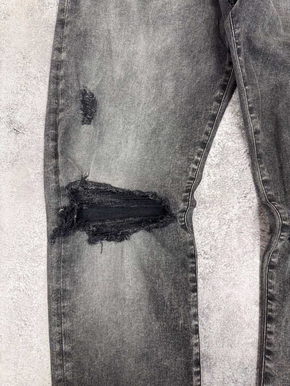 Represent Clo. Represent Men Destroyer Denim Shadow Distressed Jeans Grey Size US 34 / EU 50 - 3 Thumbnail