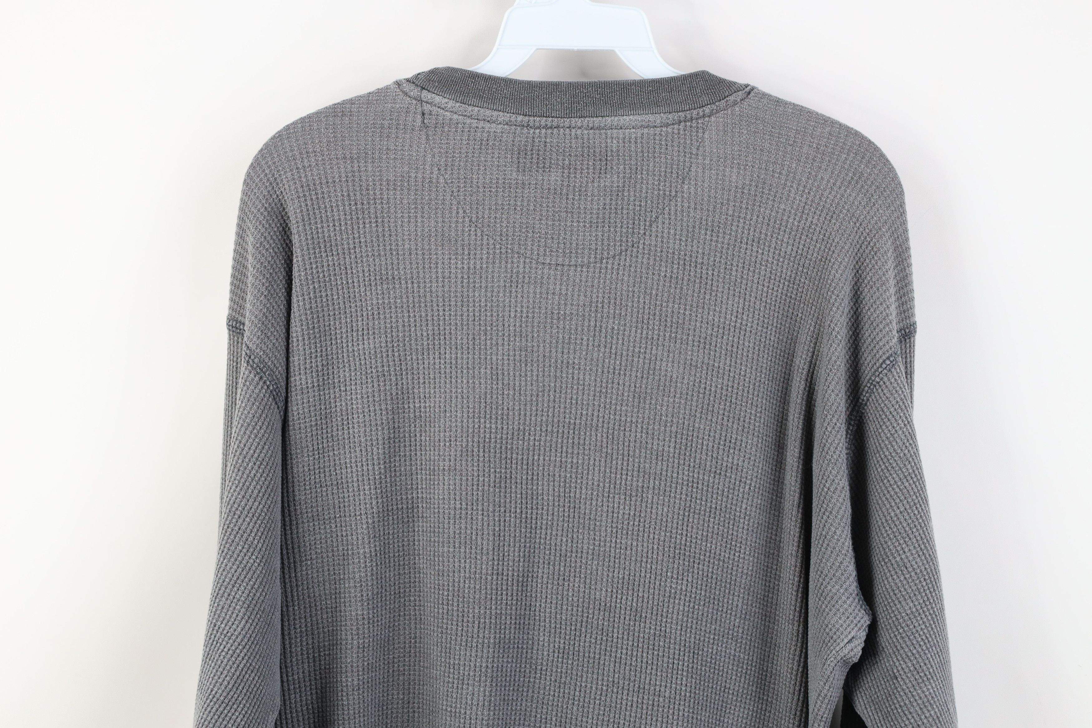Vintage Vintage 90s Y2K Streetwear Waffle Knit Long Sleeve T-Shirt Size US XL / EU 56 / 4 - 10 Thumbnail