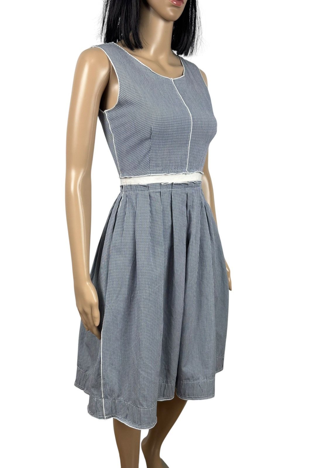 Dolce & Gabbana Dolce & Gabbana Tank Dress Blue Gingham Cotton size 38 Size XS / US 0-2 / IT 36-38 - 4 Thumbnail