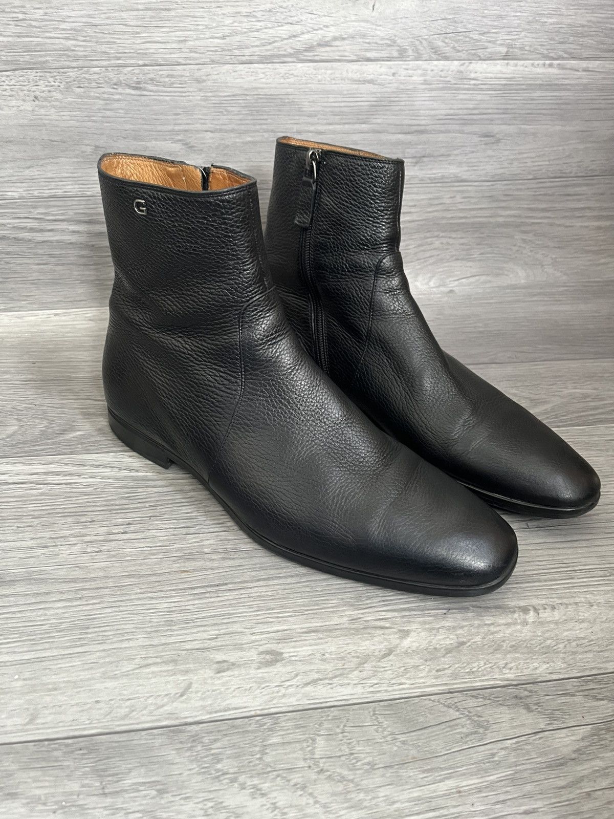 Gucci Gucci pebble grain leather Chelsea zipper ankle boots Size US 8.5 / EU 41-42 - 8 Thumbnail