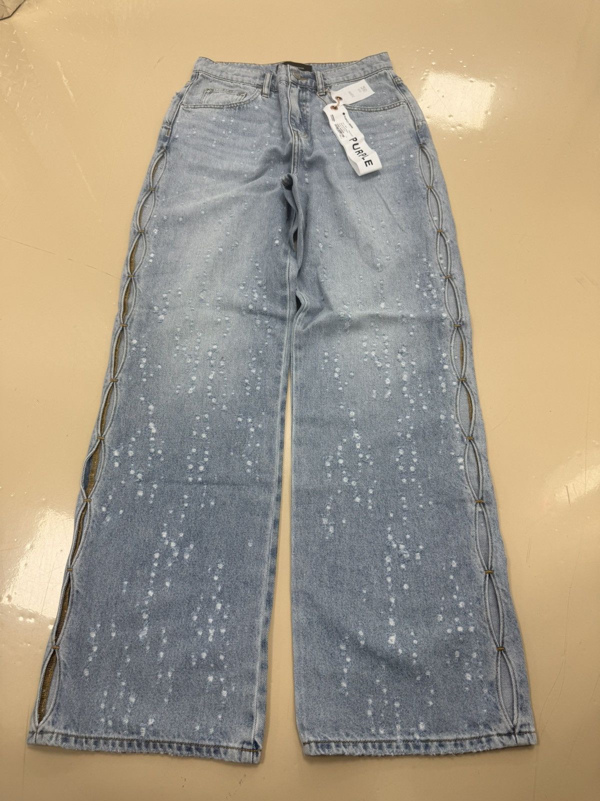 Other Purple Brand Wide Buckshot Jeans Size 26" / US 2 / IT 38 - 1 Thumbnail
