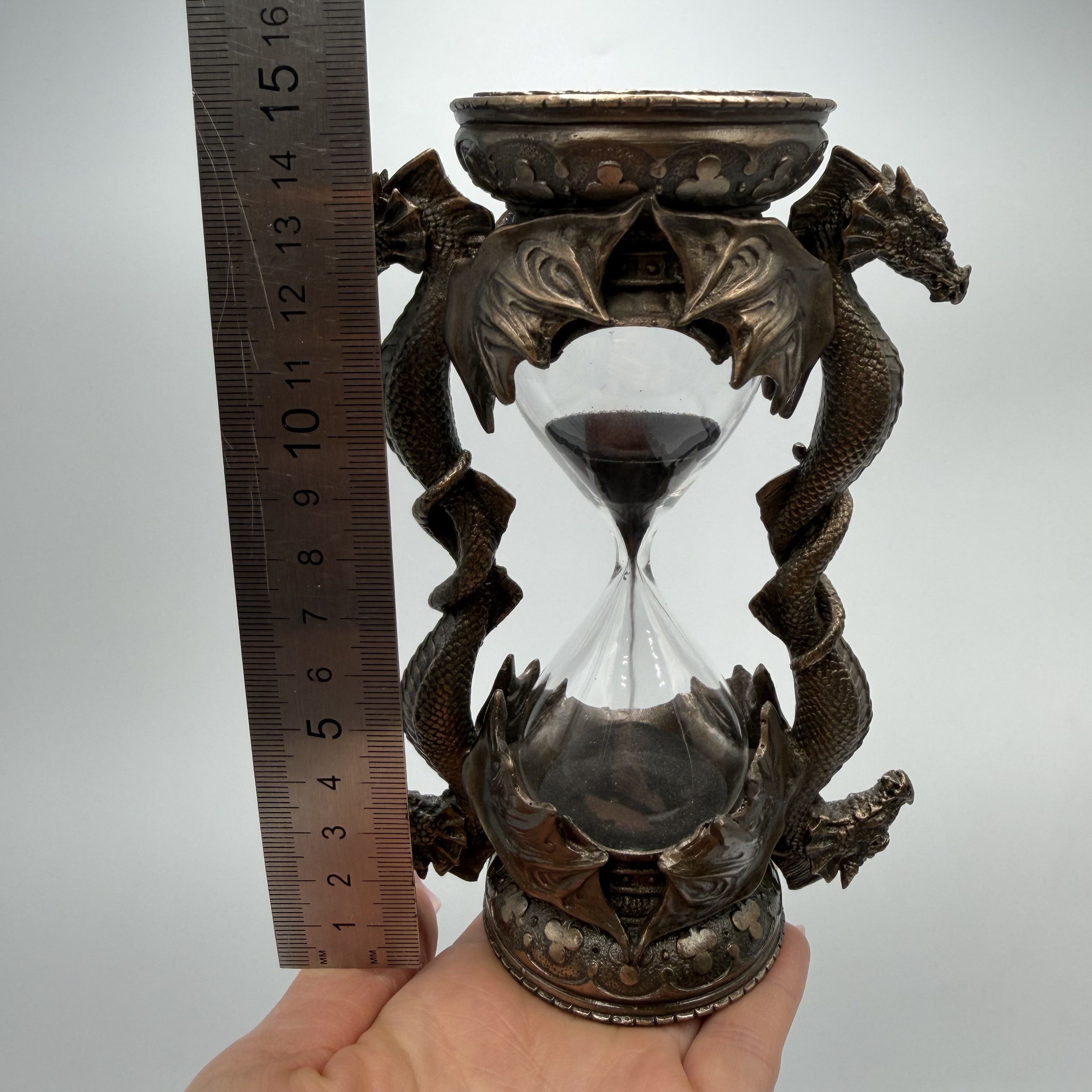 Other Dragon Hourglass Bronze Finish Polystone Sand Timer Size ONE SIZE - 4 Thumbnail