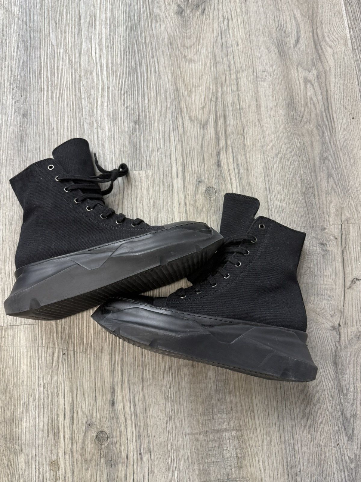 Rick Owens Rick Owens - DRKSHADOW Abstract High Top Sneakers (Canvas) Size US 8 / EU 41 - 5 Thumbnail
