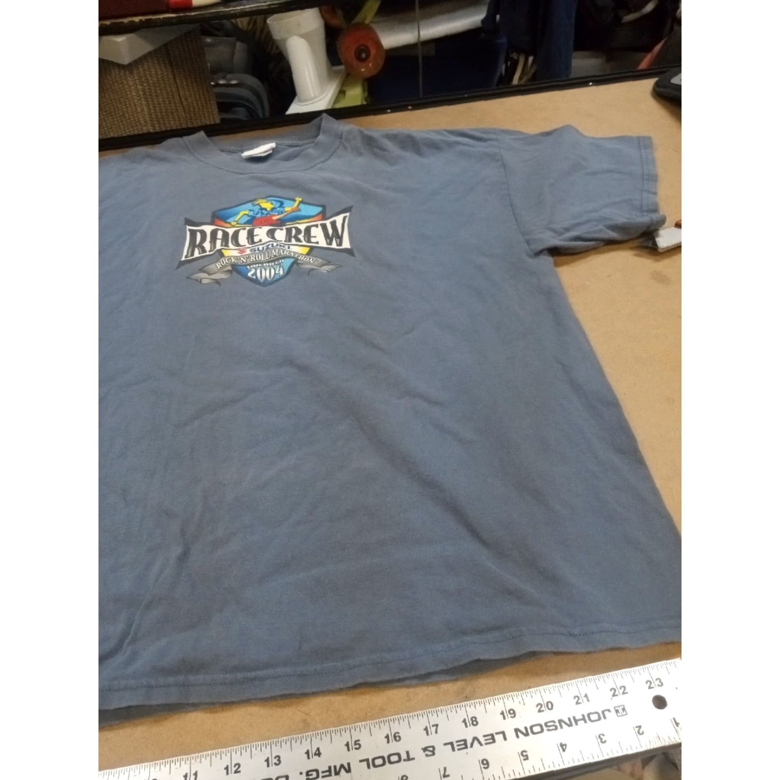 Reebok VINTAGE Rock N Roll Marathon Reebok SS T-Shirt 2XL Men Blue 2004 Chest 48" Size US XXL / EU 58 / 5 - 6 Thumbnail