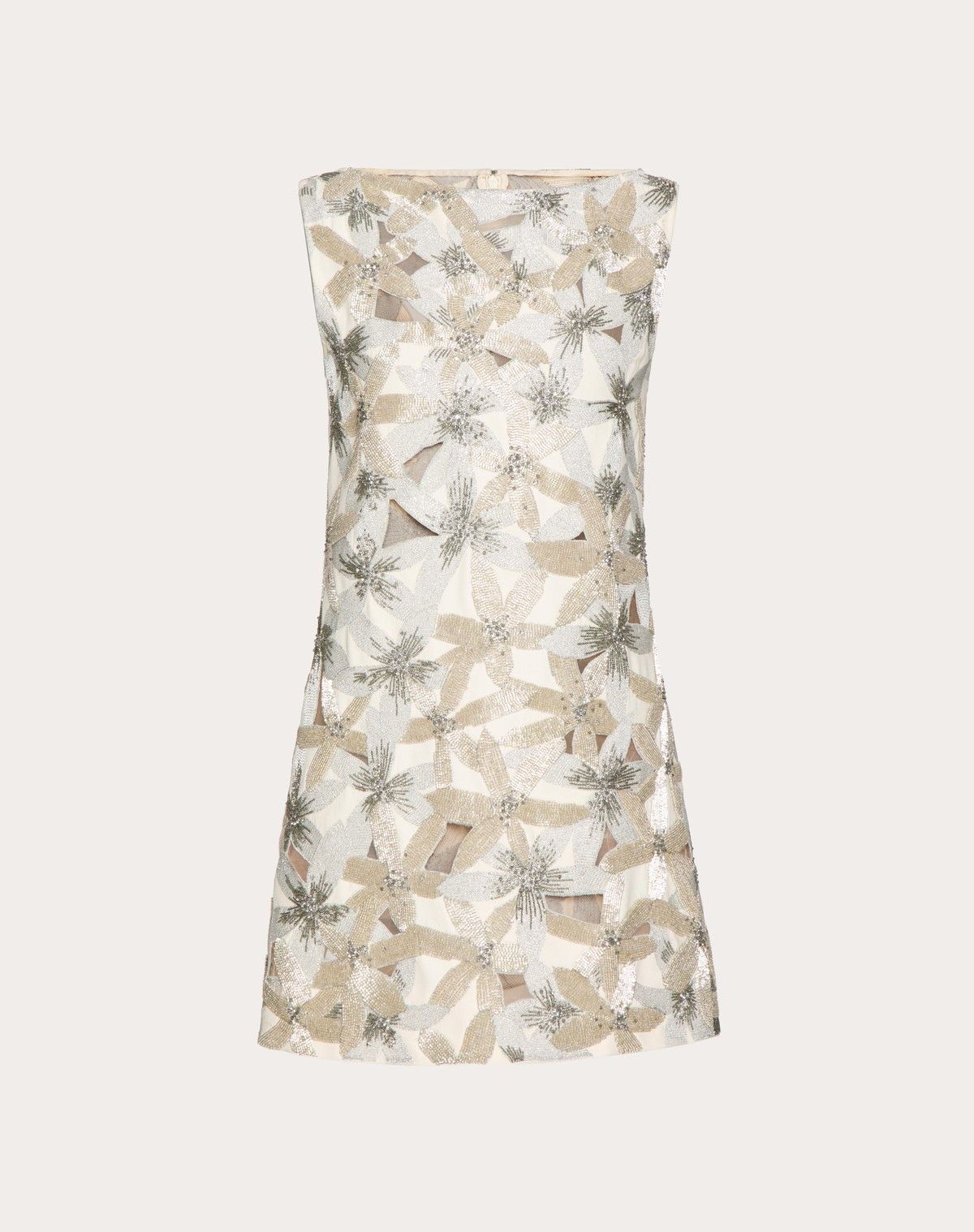 Valentino o1s1wg110525 Embroidered Crepe Couture Dress in Multicolor Size XS / US 0-2 / IT 36-38 - 1 Thumbnail