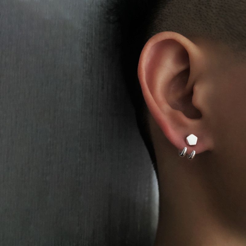 Jewelry × Sterling Silver New Design Earrings One Pairs Chrome Jewelry Size ONE SIZE - 1 Thumbnail