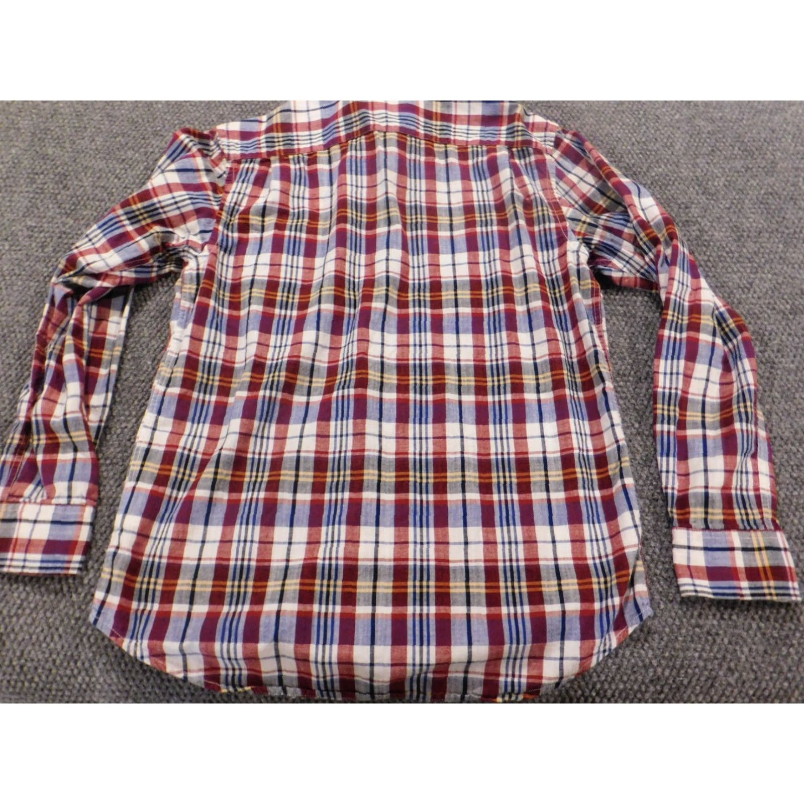 Old Navy Old Navy Mens Shirt M Red Plaid Button-Down Long Sleeve Collared Button-Up Casual Knit Cotton Regular Adult Mens Size US M / EU 48-50 / 2 - 7 Thumbnail