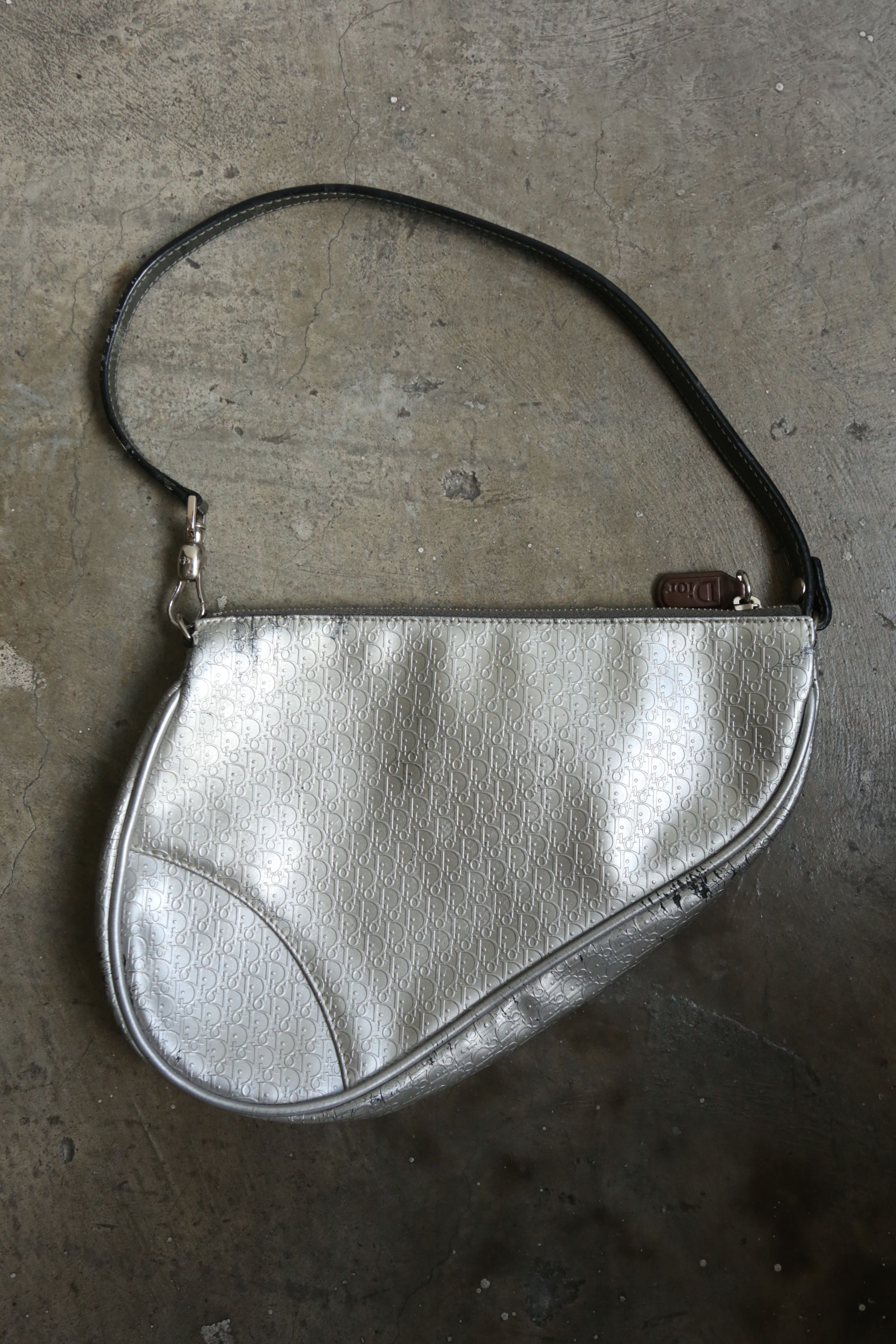 Christian Dior Monsieur x Dior Christian Dior - Vintage - Oblique Saddle Bag in Silver, Women's