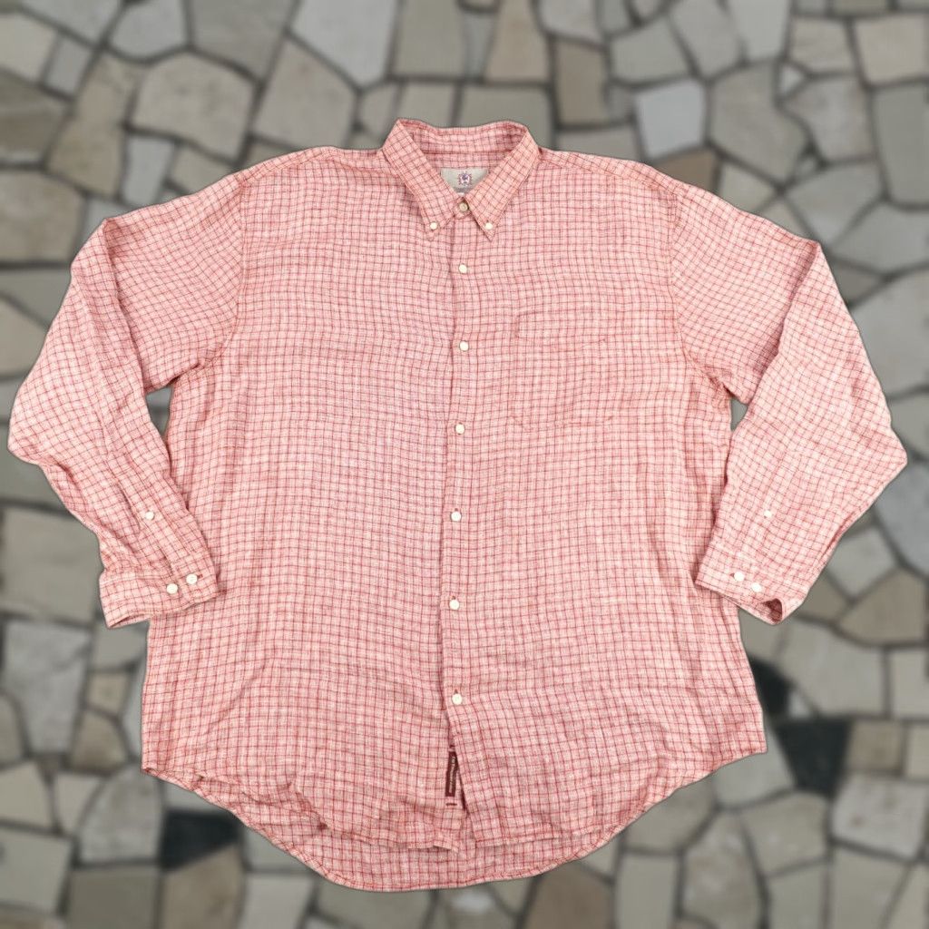 The Territory Ahead VINTAGE Territory Ahead Shirt Mens 2XL Red Plaid Button Up Linen Hiking Outdoors Work Size US XXL / EU 58 / 5 - 1 Thumbnail