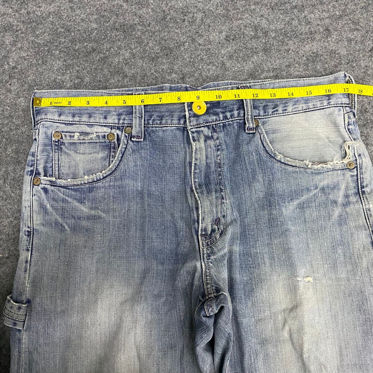 Japanese Brand 💥Vintage Levis Buckle Back Carpenter Distressed Distressed Size US 34 / EU 50 - 4 Thumbnail