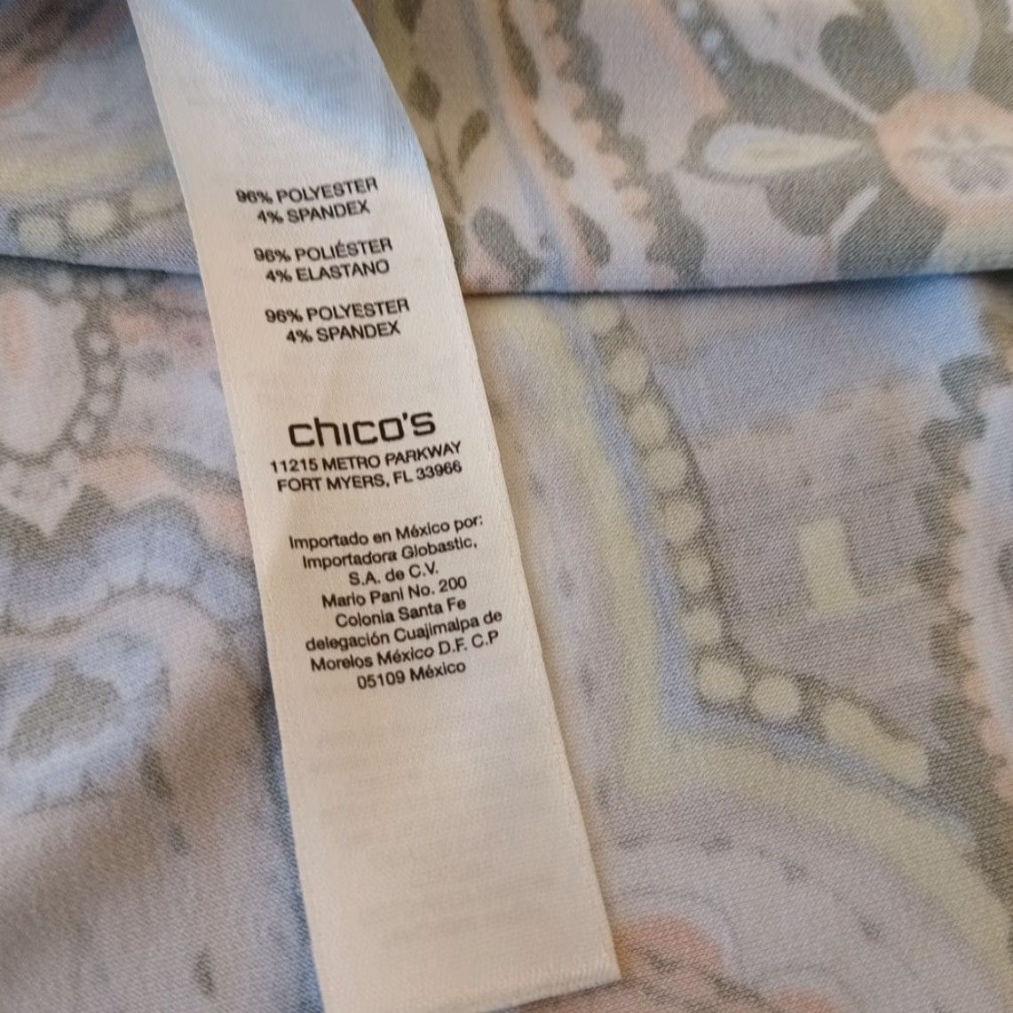 Vintage Chico's Skirt A-Line Long Green Geometric Pull On Size 2 Women's polyester spandex Elastic Waist Modern Vintage: No (note: keep to original words) Size 26" / US 2 / IT 38 - 6 Thumbnail