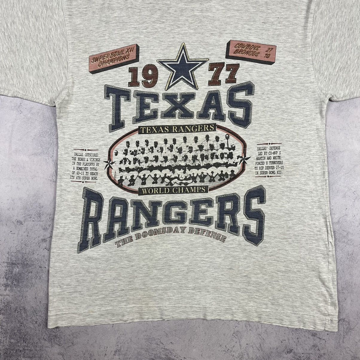 MLB Vintage Texas Rangers double sided print MLB tee 90’s Size US XL / EU 56 / 4 - 6 Thumbnail