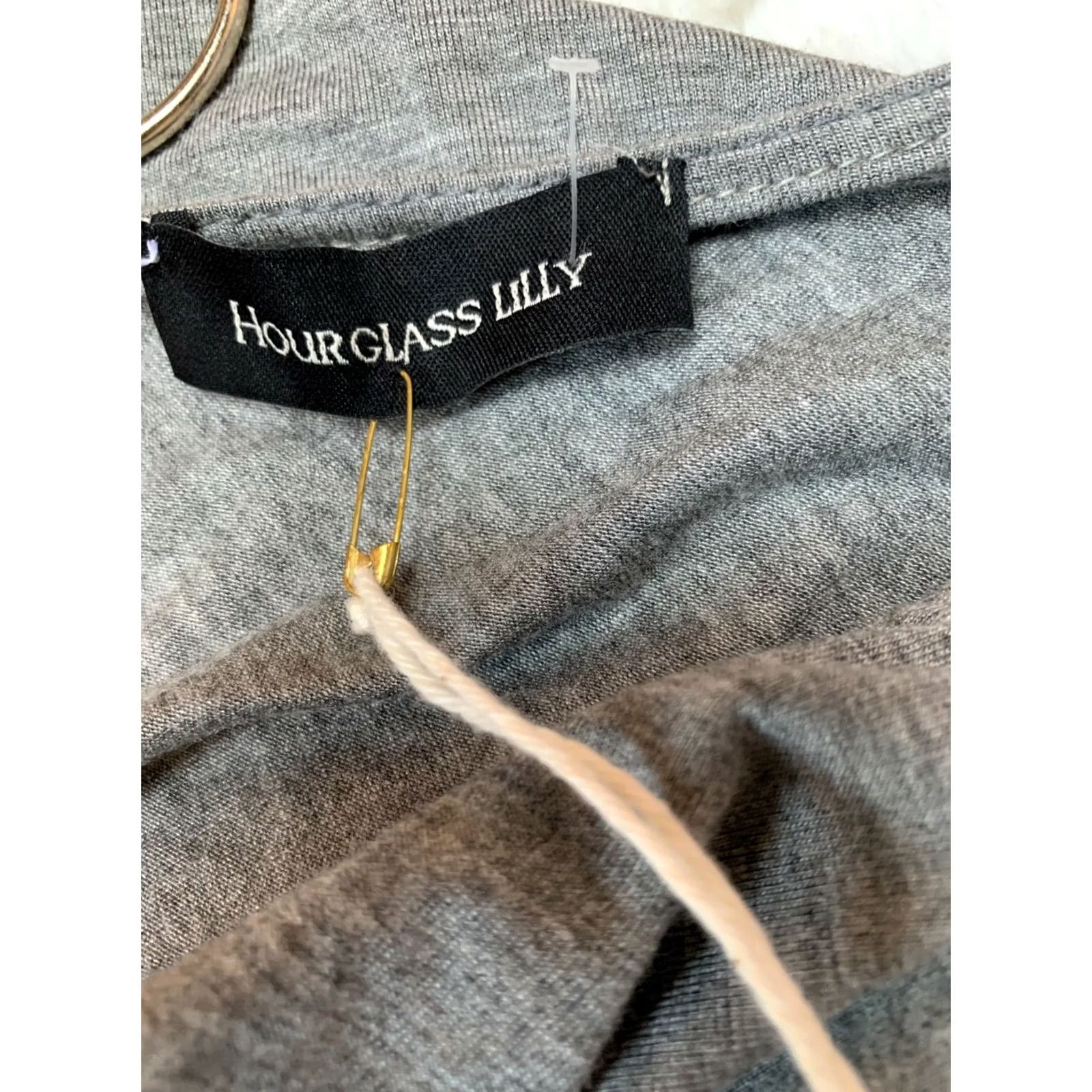 Vintage Hour Glass Lilly Womens Dress Wrap Tie Waist 3/4 Sleeve Gray USA Medium Knit Duster Cardigan/Knit Dress Size M / US 6-8 / IT 42-44 - 4 Thumbnail
