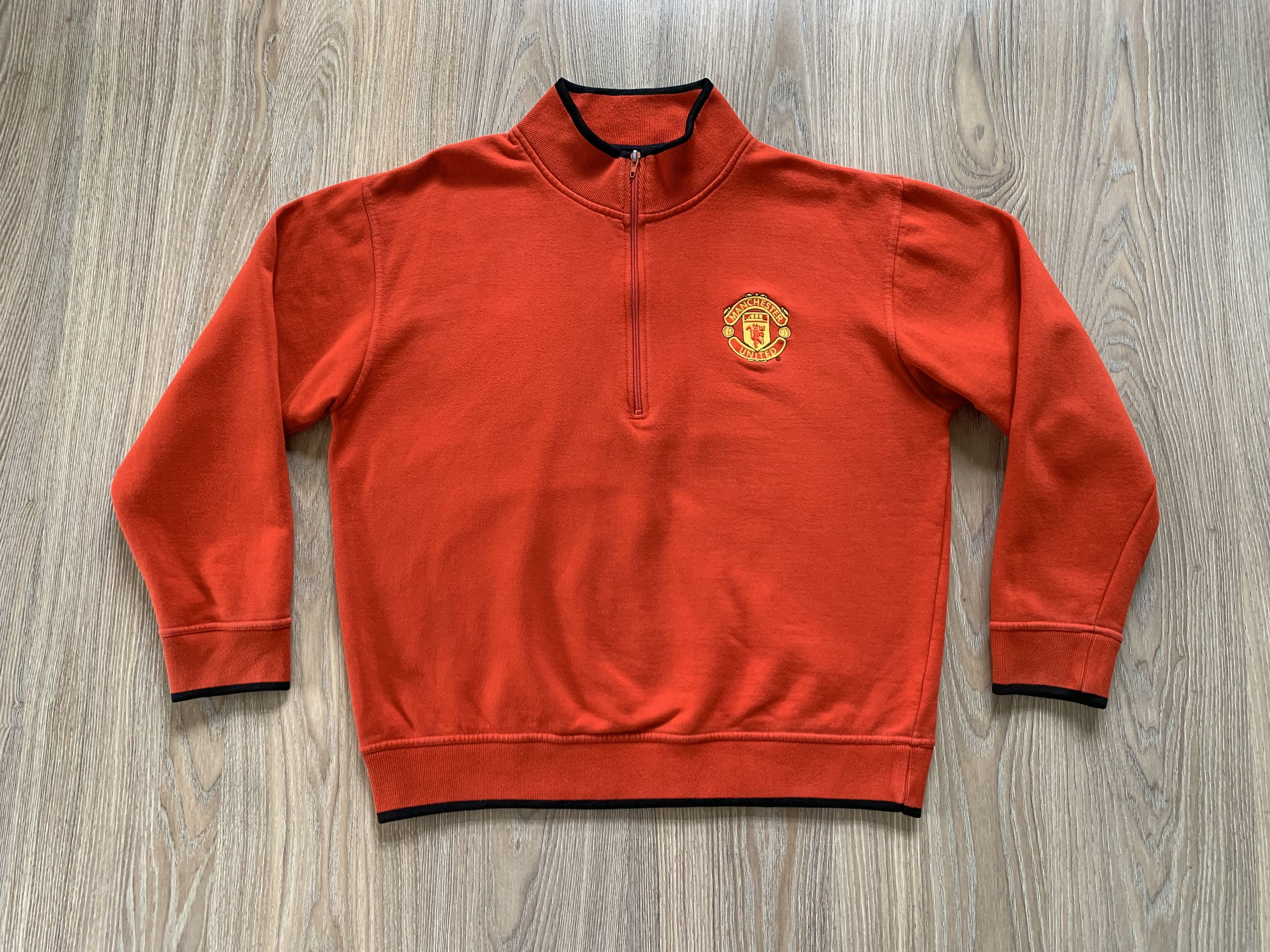 Vintage Vintage Manchester United 1/4 Zip Pullover Sweatshirt Size US L / EU 52-54 / 3 - 2 Thumbnail