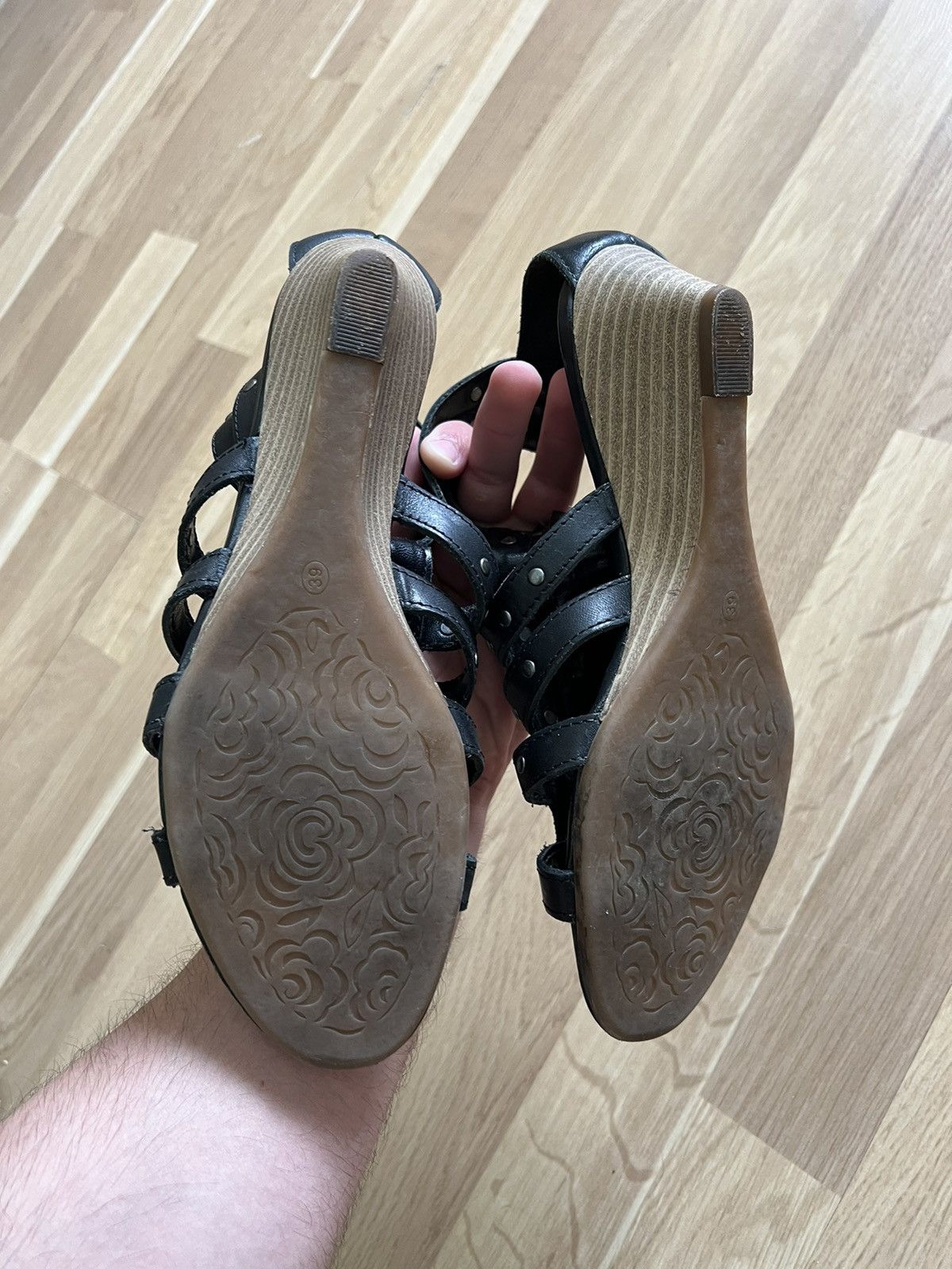 A.S.98 × Vintage Vintage as98 style avant garde leather sandals 90s Size US 9 / IT 39 - 6 Thumbnail