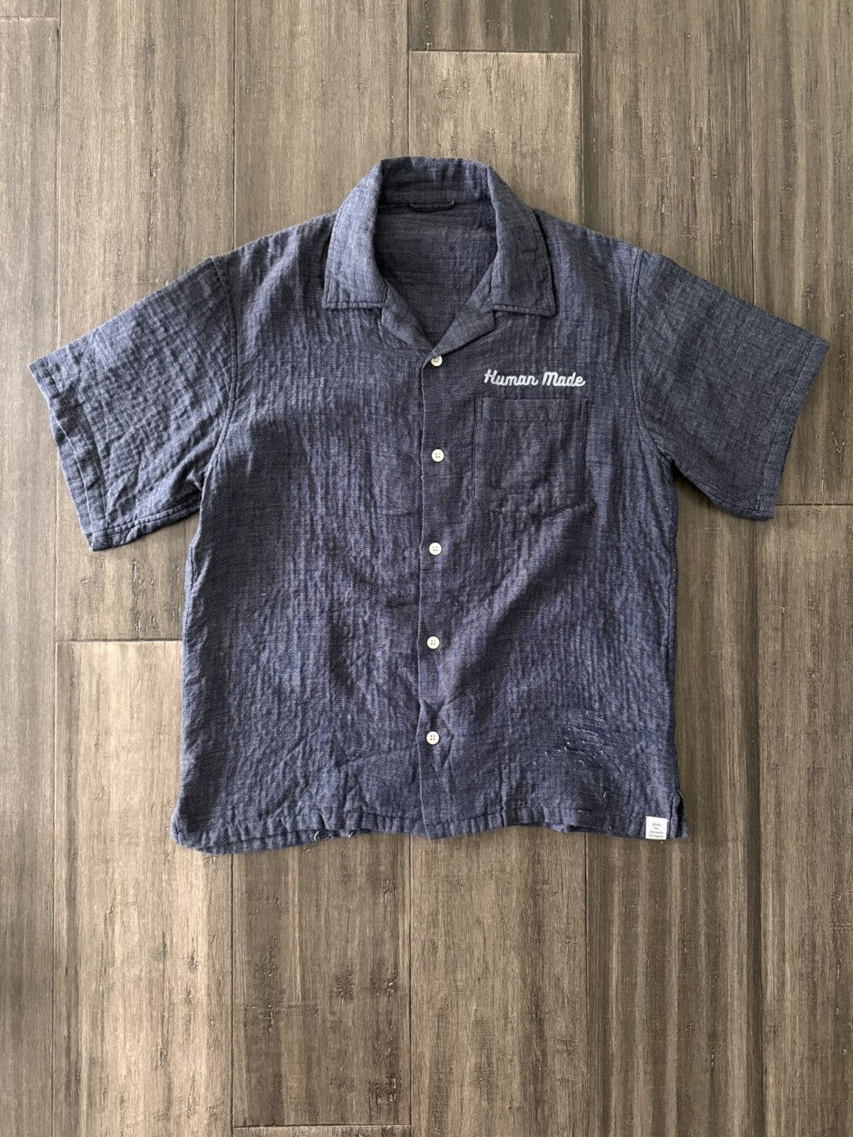 Human Made SS22 Chambray Gauze Aloha Shirt Navy M Size US M / EU 48-50 / 2 - 2 Thumbnail