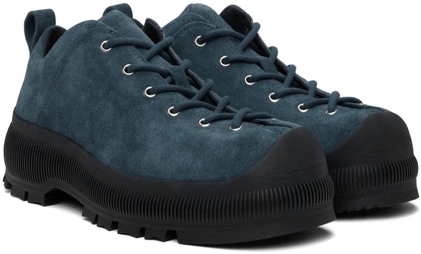 Jil Sander o1mt1gz0625 Suede Reverse Sneakers in Blue Size US 9 / EU 42 - 4 Thumbnail