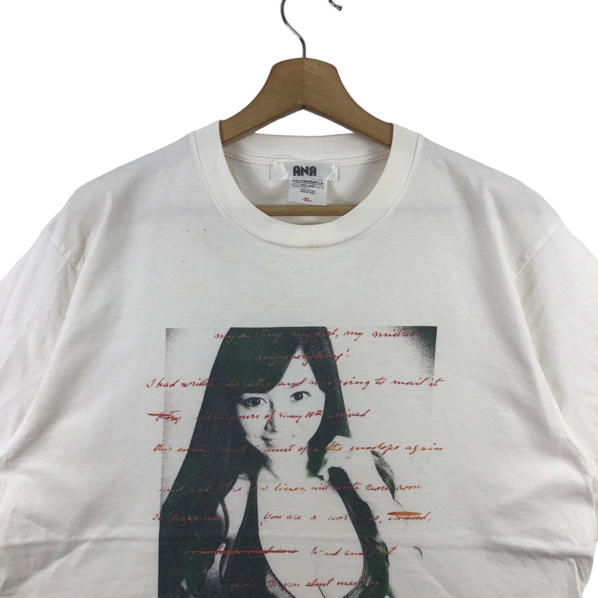 Japanese Brand Vintage Japanese Actress T-Shirt Photoprint Size US XL / EU 56 / 4 - 2 Thumbnail