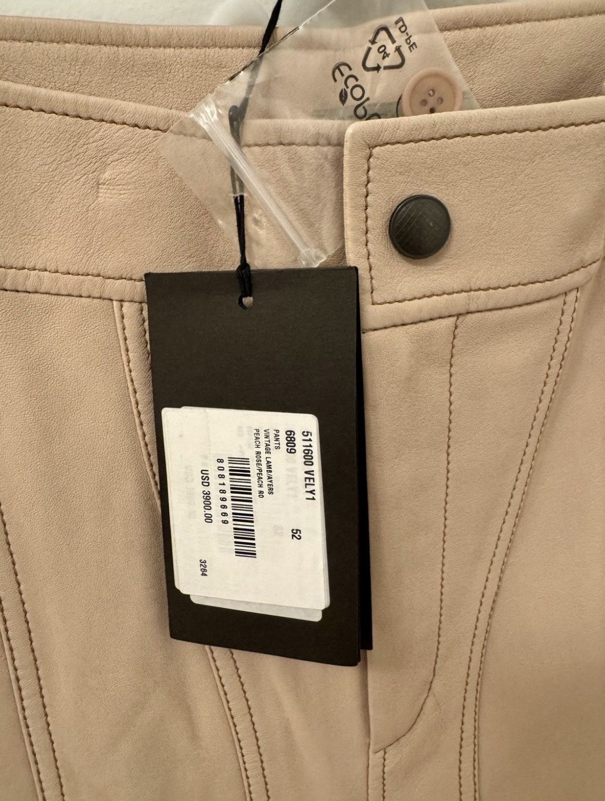 Bottega Veneta Bottega Veneta Lambskin/Ayer’s Snakeskin Salmon Leather Pant Size US 36 / EU 52 - 4 Thumbnail