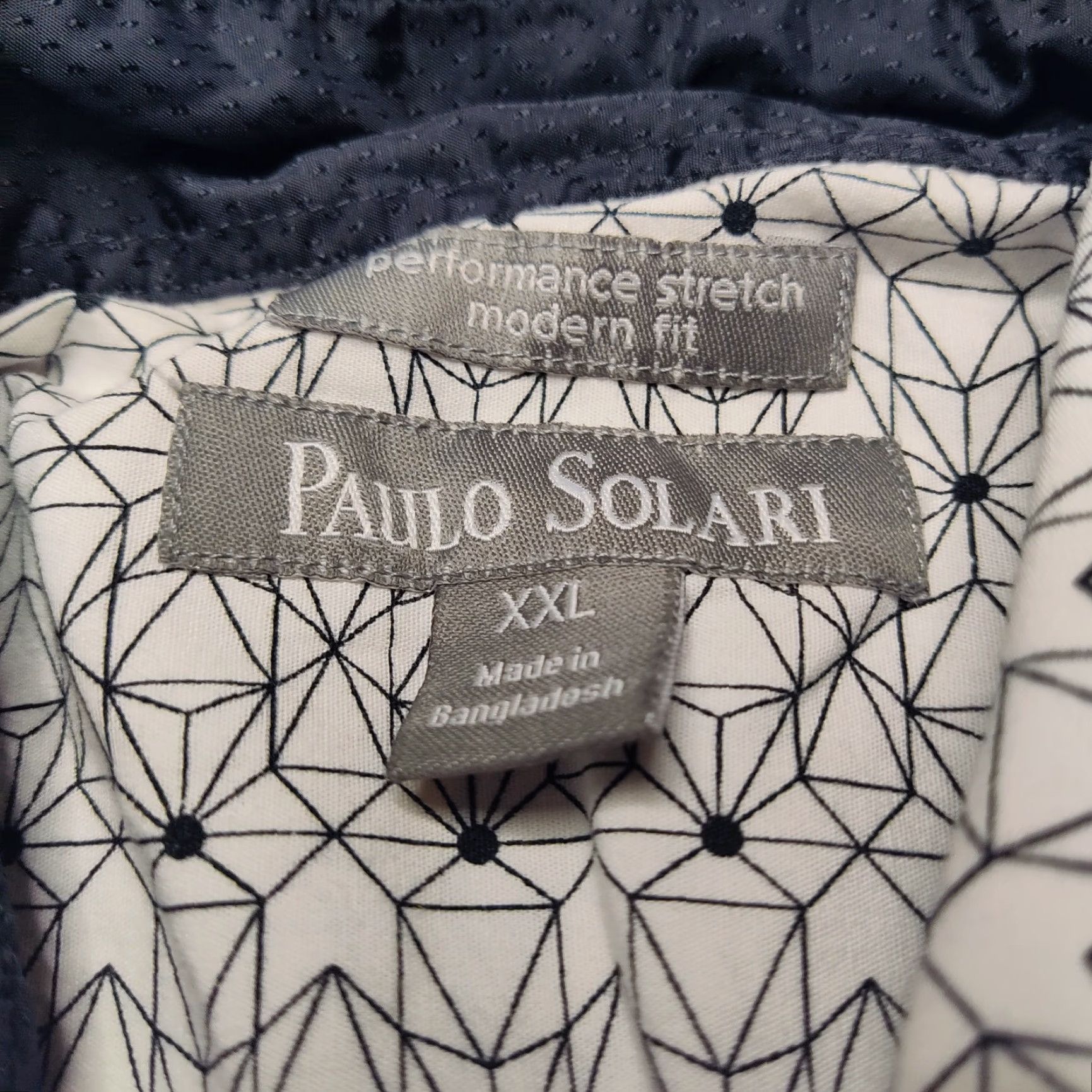 Vintage PAULO SOLARI Men 2XL Performance Stretch Modern Fit Geometric Print Shirt Size US XXL / EU 58 / 5 - 3 Thumbnail