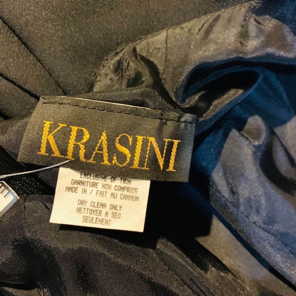 Other Krasini Black dress below knee with slit size 10 Size L / US 10 / IT 46 - 9 Thumbnail